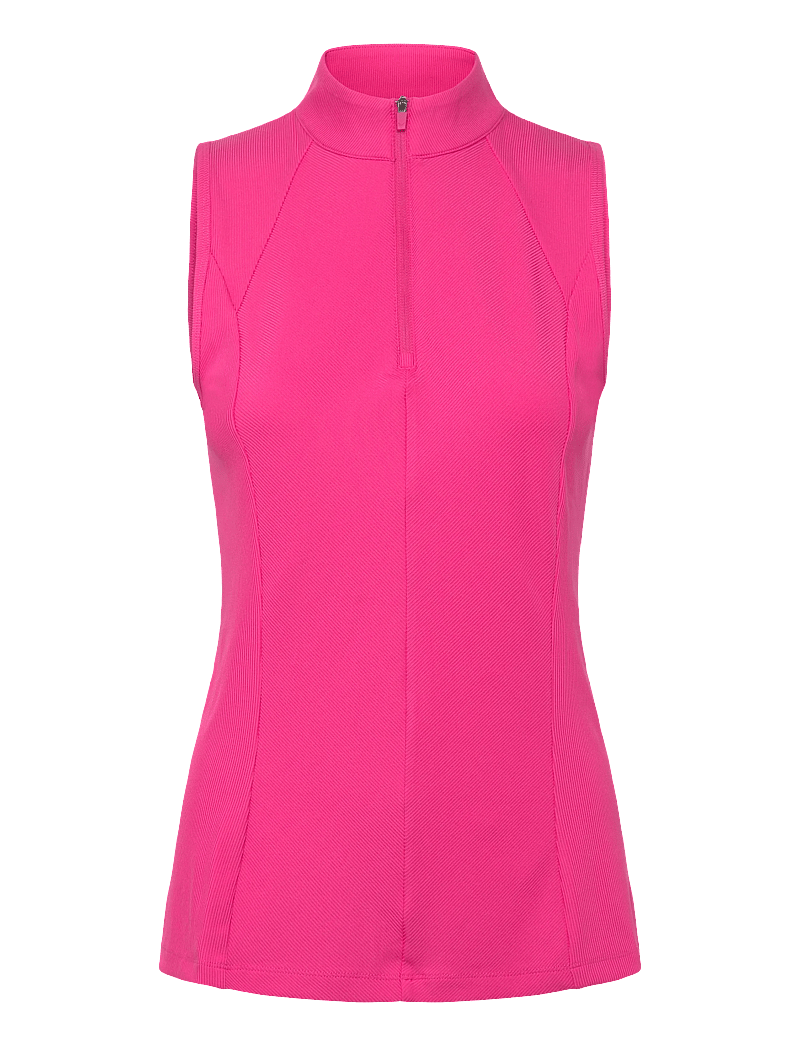 Callaway - Ribbed Sleeveless Golf Polo - oberteile & t-shirts - fuchsia purple - 0