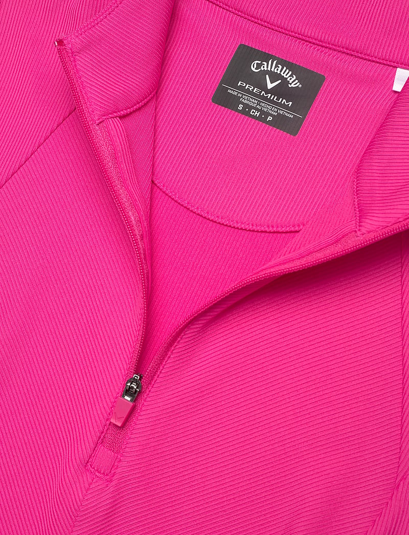 Callaway - Ribbed Sleeveless Golf Polo - oberteile & t-shirts - fuchsia purple - 2