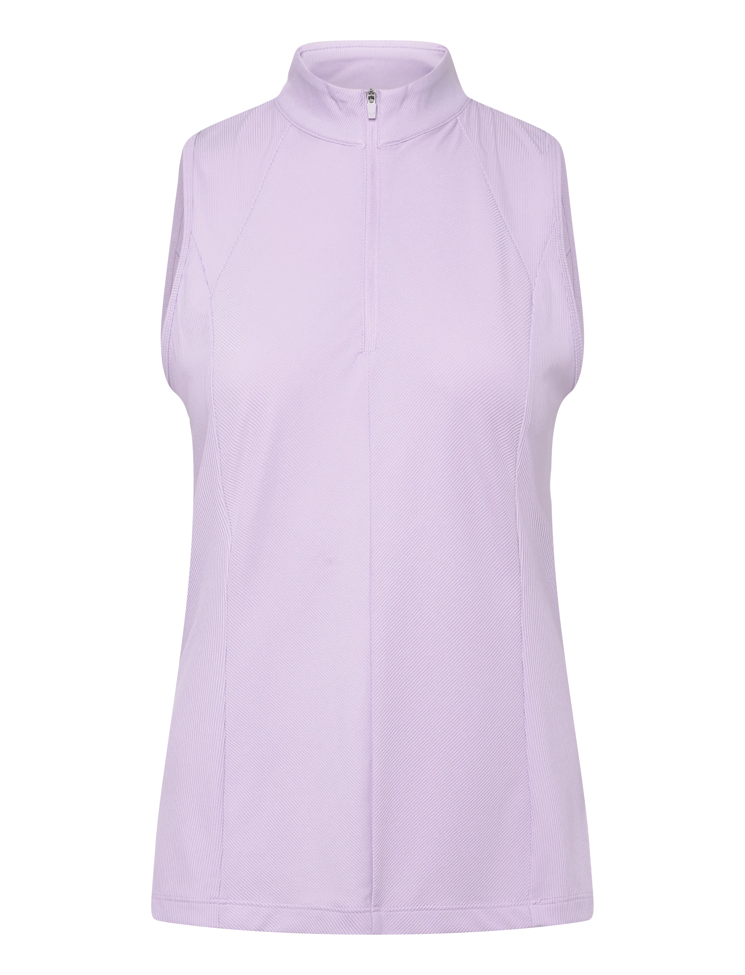 Callaway Ribbed Sleeveless Golf Polo - Callaway - PASTEL LILAC / purple