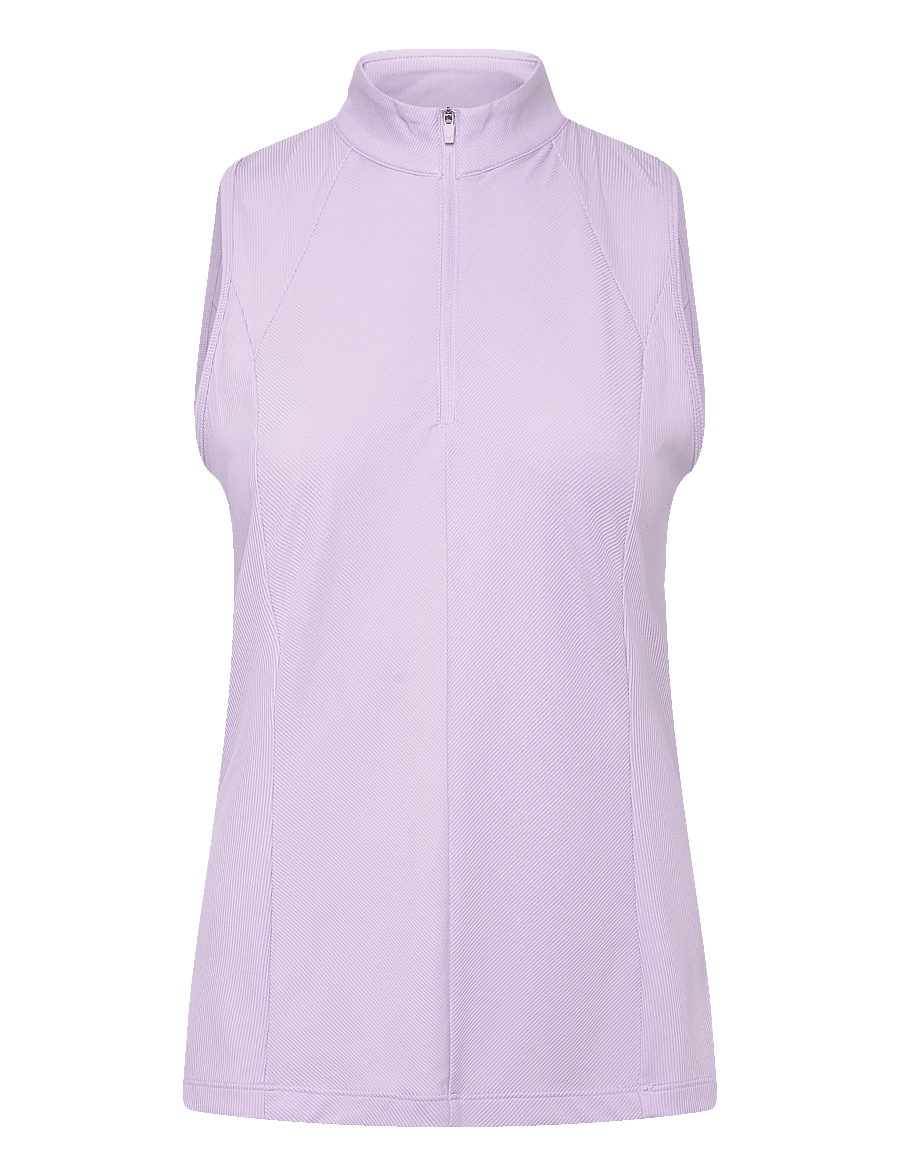 Callaway - Ribbed Sleeveless Golf Polo - alussärgid ja t-särgid - pastel lilac - 0