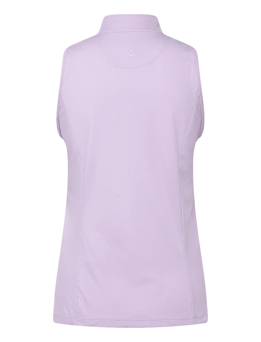 Callaway - Ribbed Sleeveless Golf Polo - alussärgid ja t-särgid - pastel lilac - 1