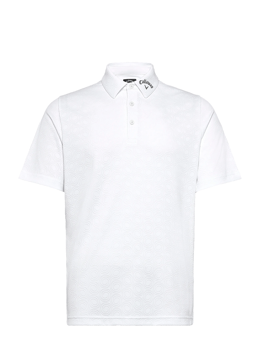 Callaway - odyssey block polo ventialted jacquard polo - toppe & t-shirts - bright white - 0
