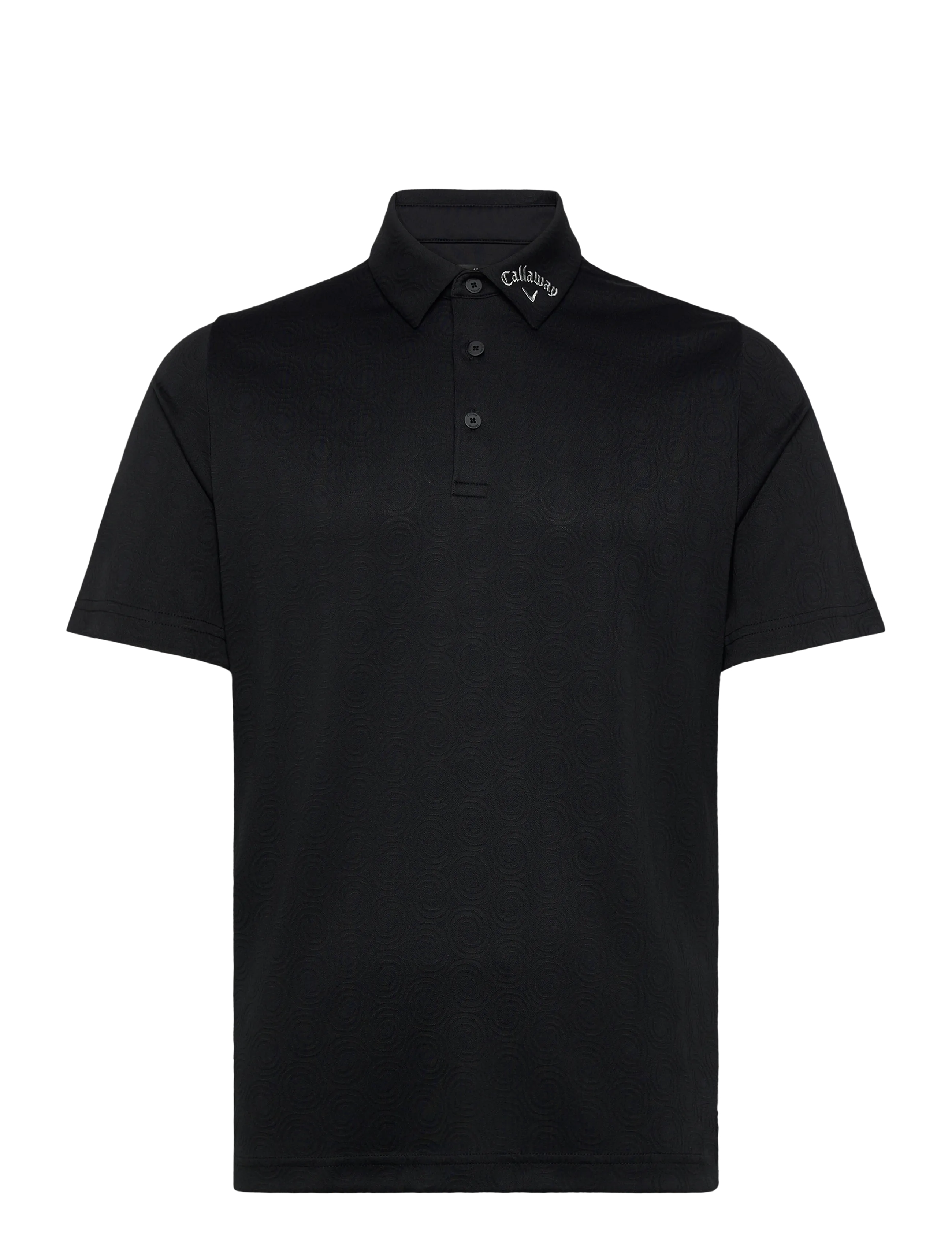 Callaway Odyssey Block Polo Ventialted Jacquard Polo, M, Black, Sport Polos > Sport Short-sleeved Polos, Herre