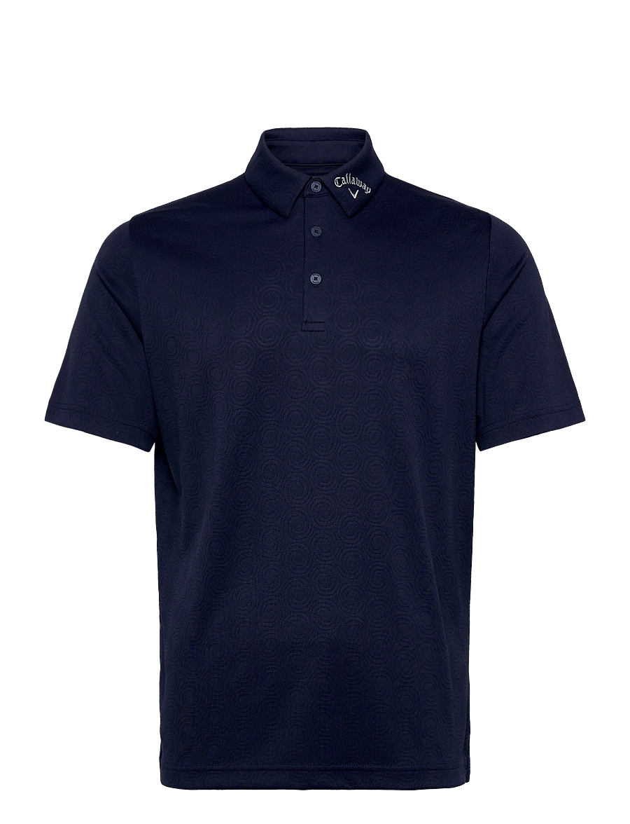 Callaway - odyssey block polo ventialted jacquard polo - toppe & t-shirts - peacoat - 0