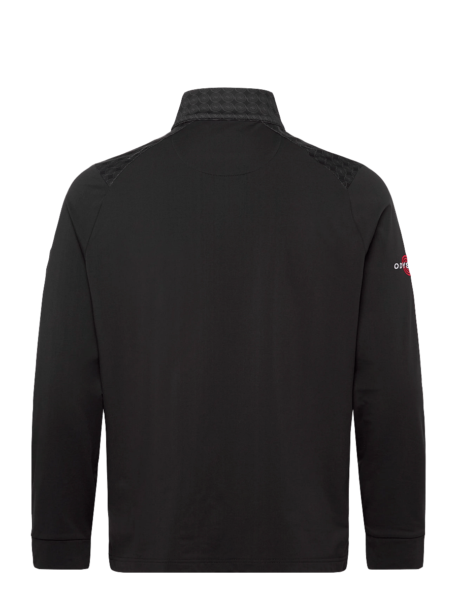 Callaway - 1/4 ZIP PRINTED BLOCK PULLOVER WITH ODYSSET LOGO - fleece & midlayer - caviar - 1