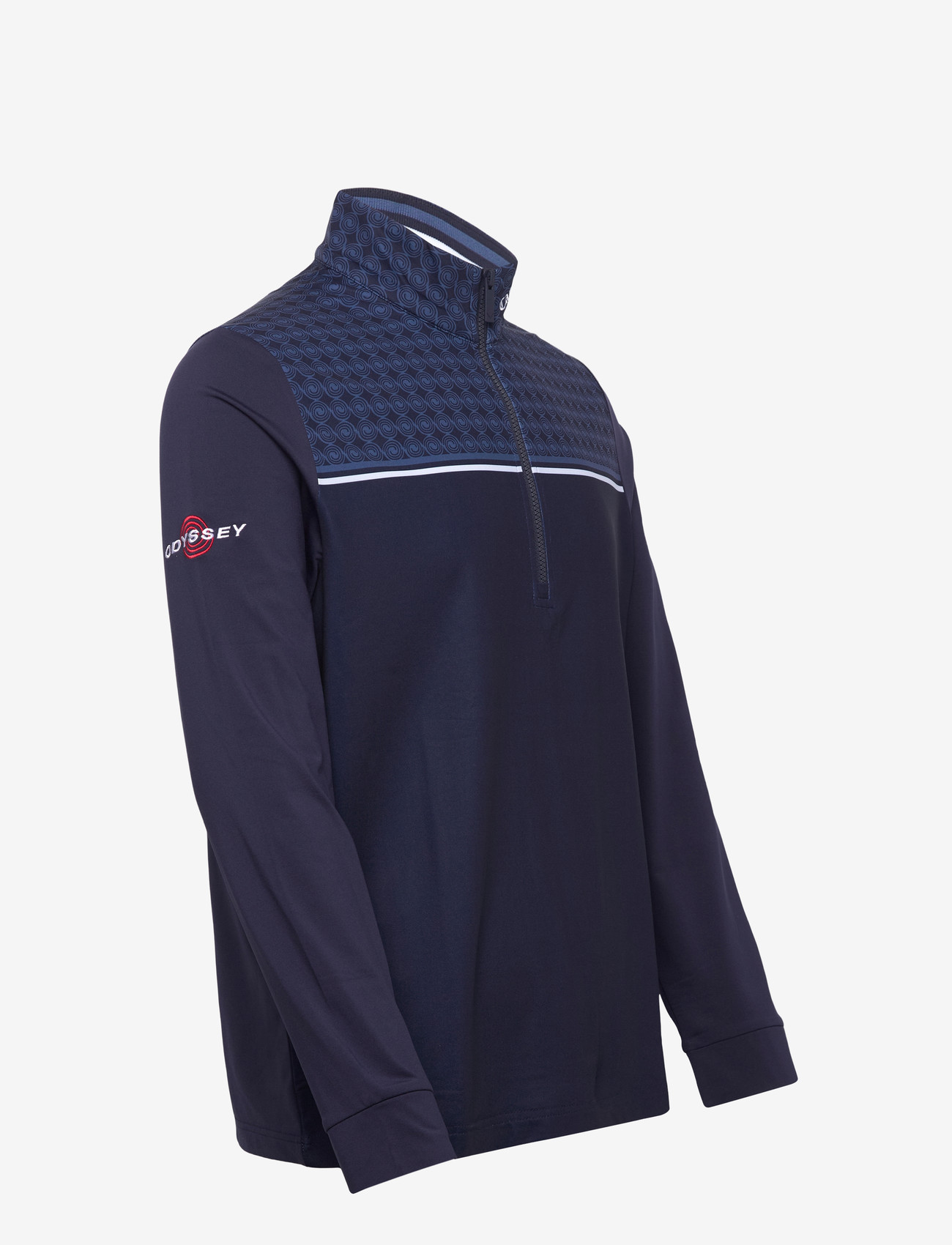 Callaway - 1/4 ZIP PRINTED BLOCK PULLOVER WITH ODYSSET LOGO - kampsunid ja vahekihid - peacoat - 2