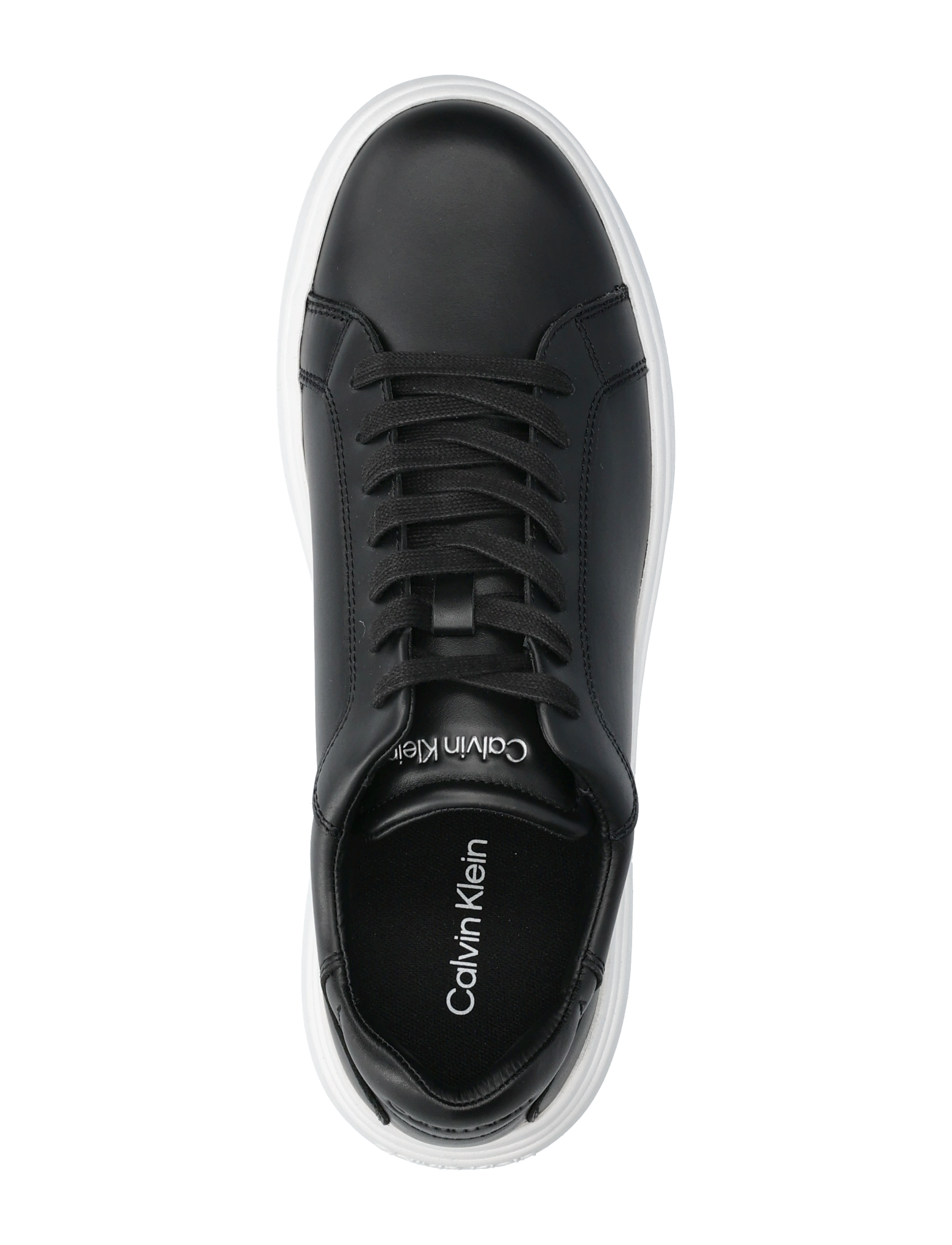 Calvin Klein - LOW TOP LACE UP LTH - baskets basses - ck black - 3