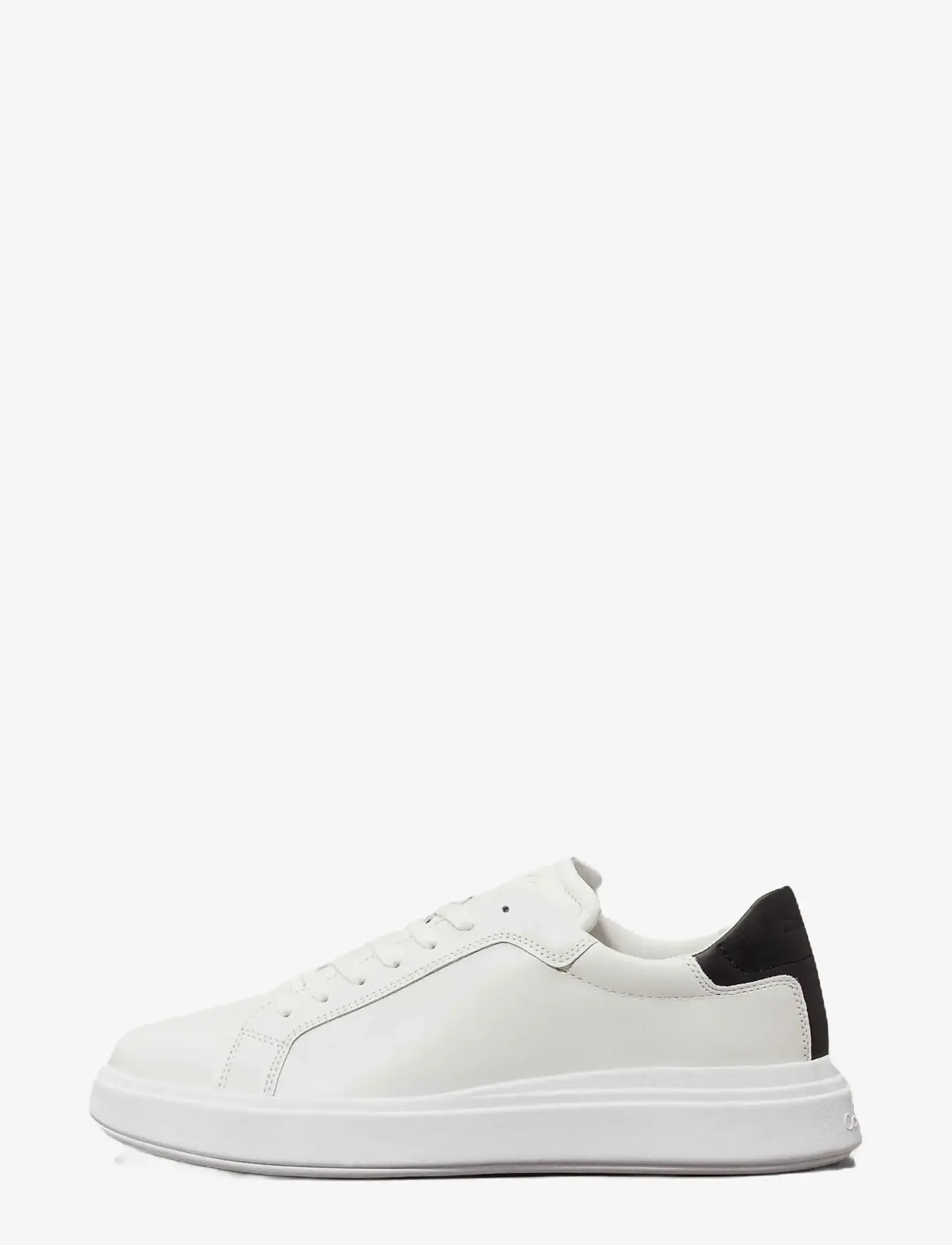 Calvin Klein - LOW TOP LACE UP LTH - låga sneakers - white black - 2