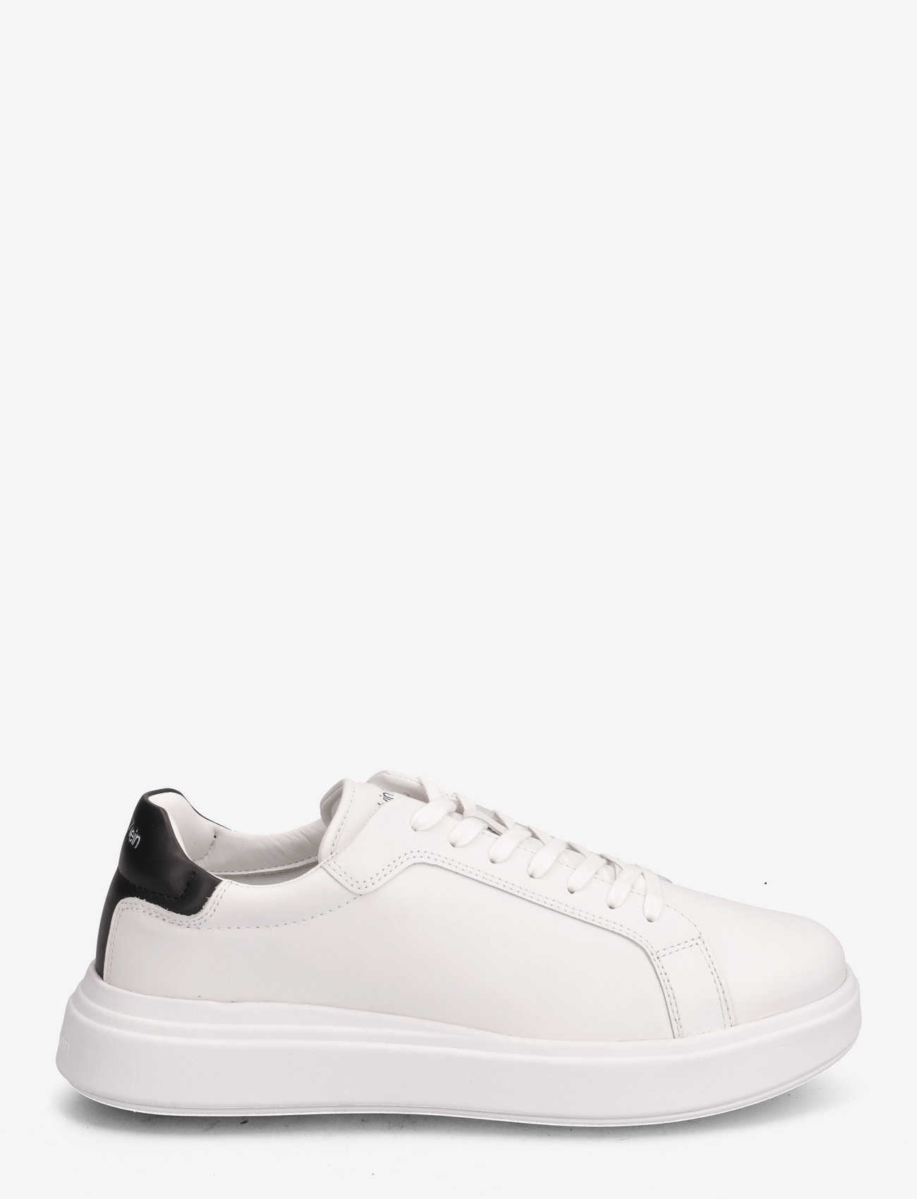 Calvin Klein - LOW TOP LACE UP LTH - låga sneakers - white/black - 1