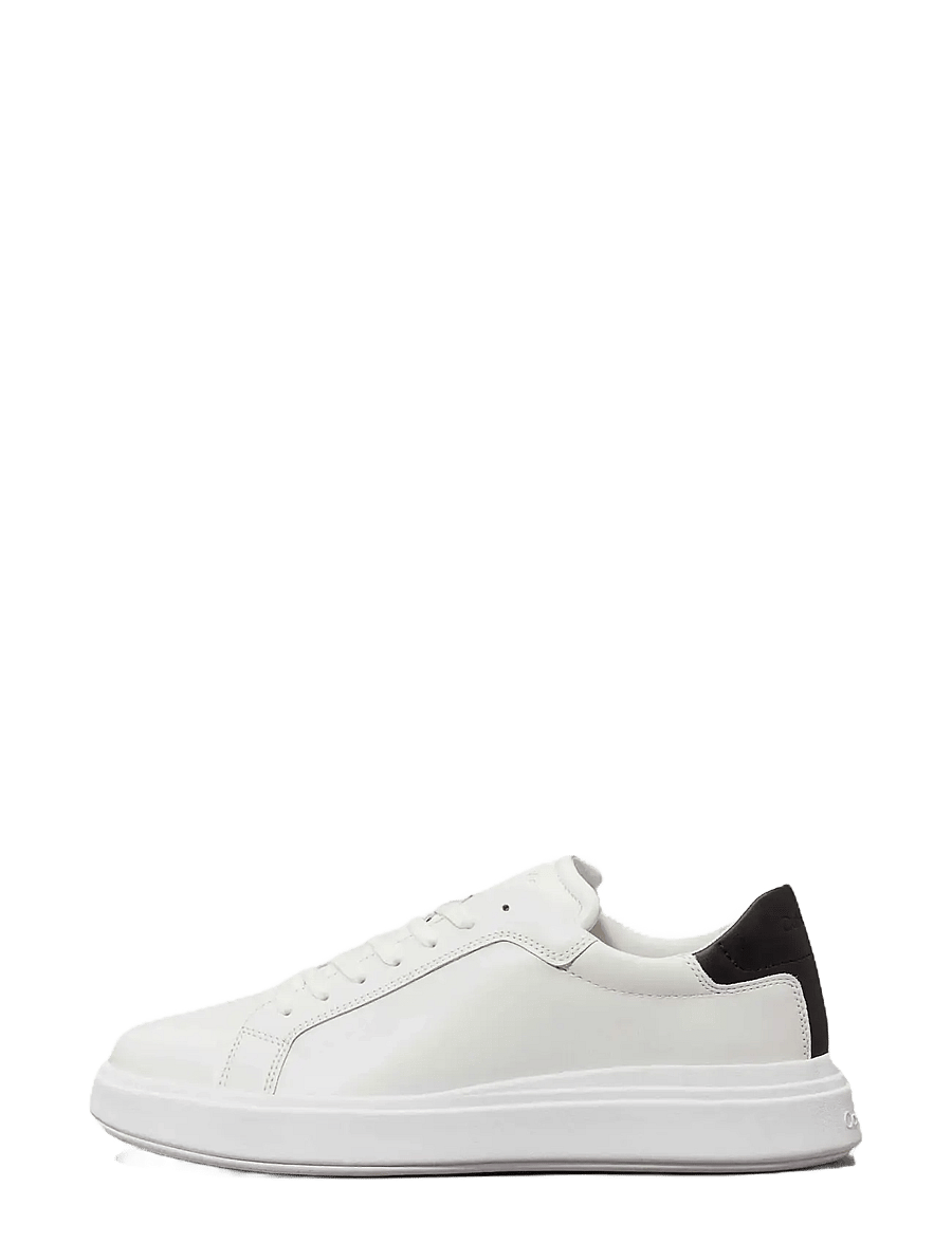 Calvin Klein - LOW TOP LACE UP LTH - sneakersy niskie - white black - 2