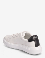 Calvin Klein - LOW TOP LACE UP LTH - låga sneakers - white/black - 2