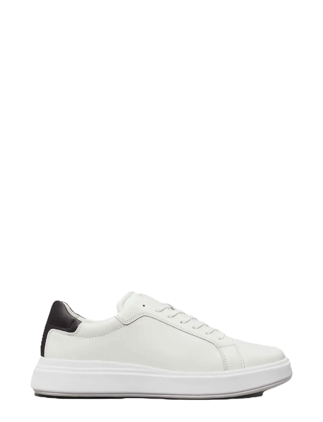 Calvin Klein - LOW TOP LACE UP LTH - madala säärega tossud - white black - 3