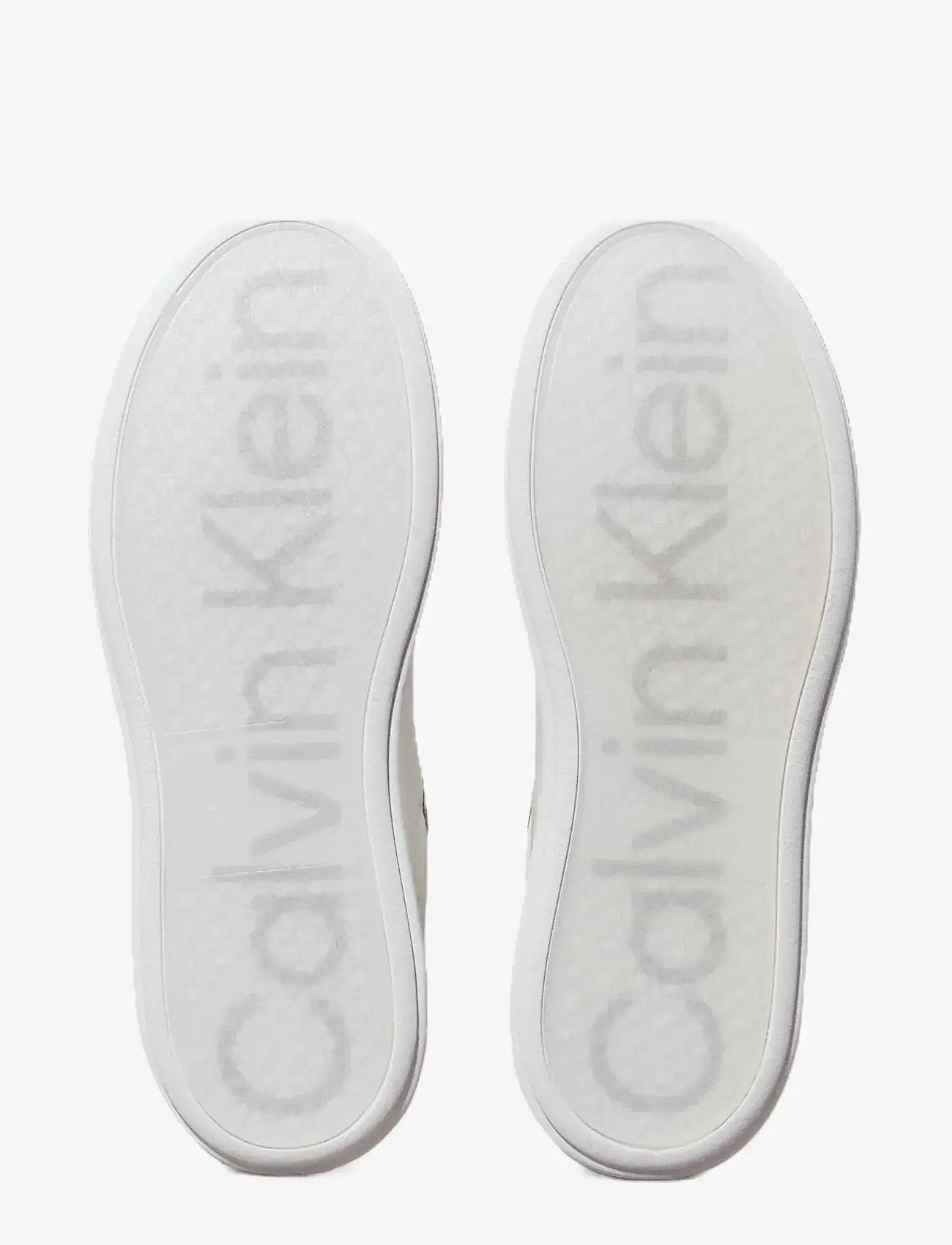 Calvin Klein - LOW TOP LACE UP LTH - låga sneakers - white black - 5