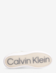 Calvin Klein - LOW TOP LACE UP LTH - matalavartiset tennarit - white/black - 4