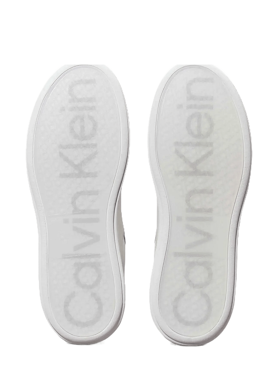 Calvin Klein - LOW TOP LACE UP LTH - sneakersy niskie - white black - 5