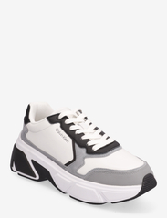 Calvin Klein - LOW TOP LACE UP - lave sneakers - white/granite road/black - 0