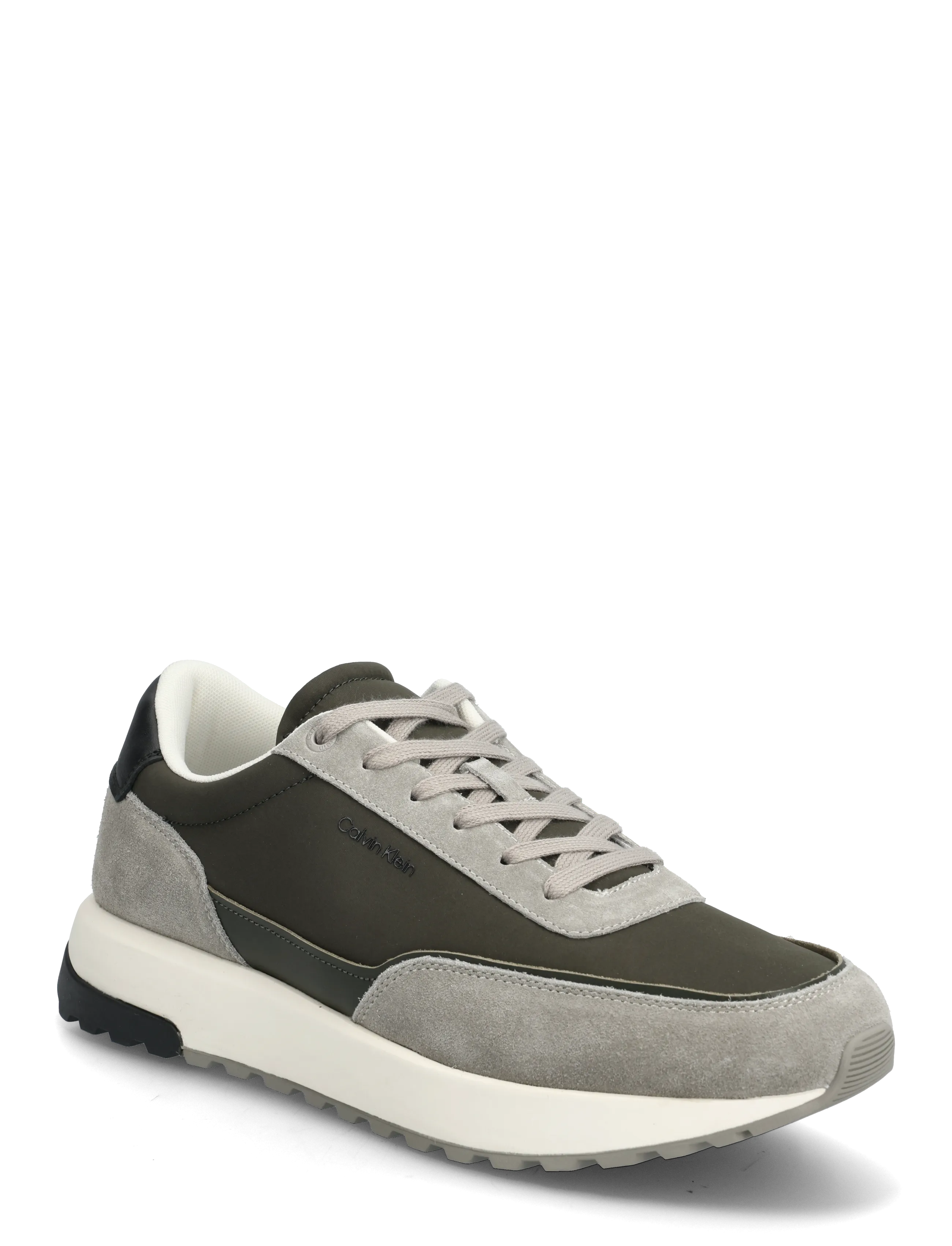 Calvin Klein LOW TOP LACE UP REPREVE MIX - Sko - ROCK RIDGE MEDIEVAL FOREST BLACK / grey