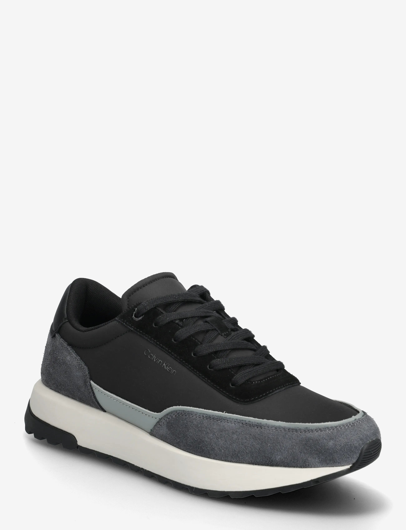 Calvin Klein - LOW TOP LACE UP REPREVE MIX - lave sneakers - magnet/black/granite road - 0