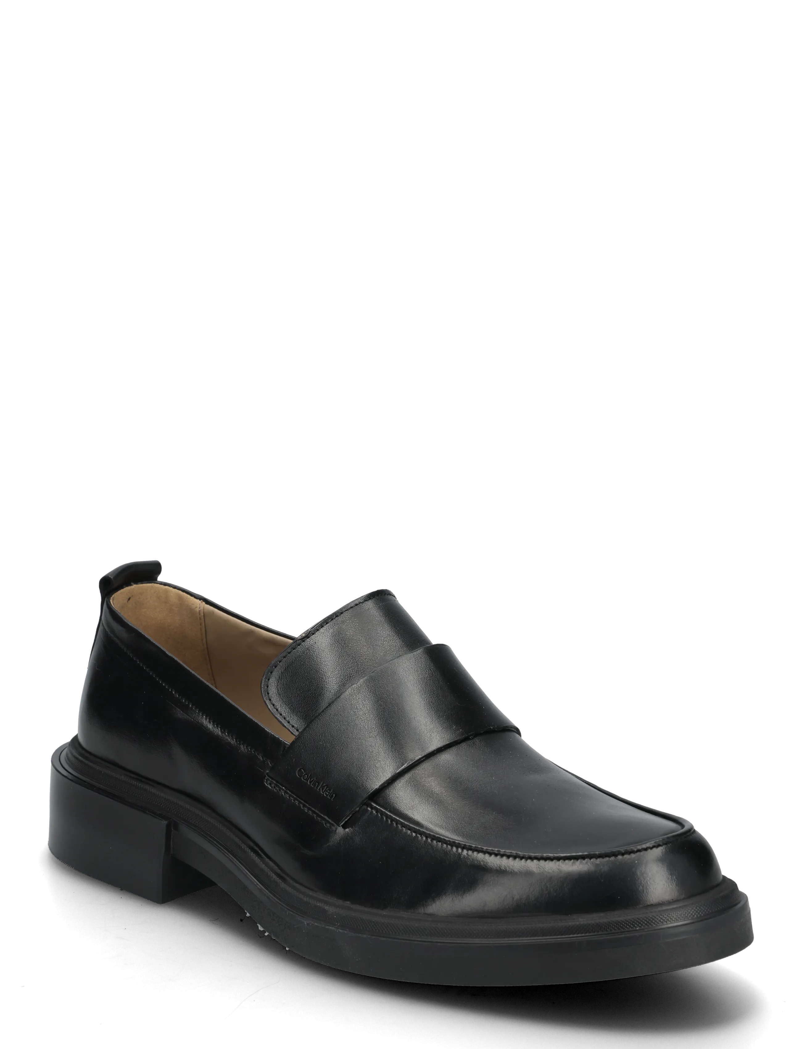 Calvin Klein Cupped Band Loafer Lth, 45, Black, Sko > Hyttesko, Herre