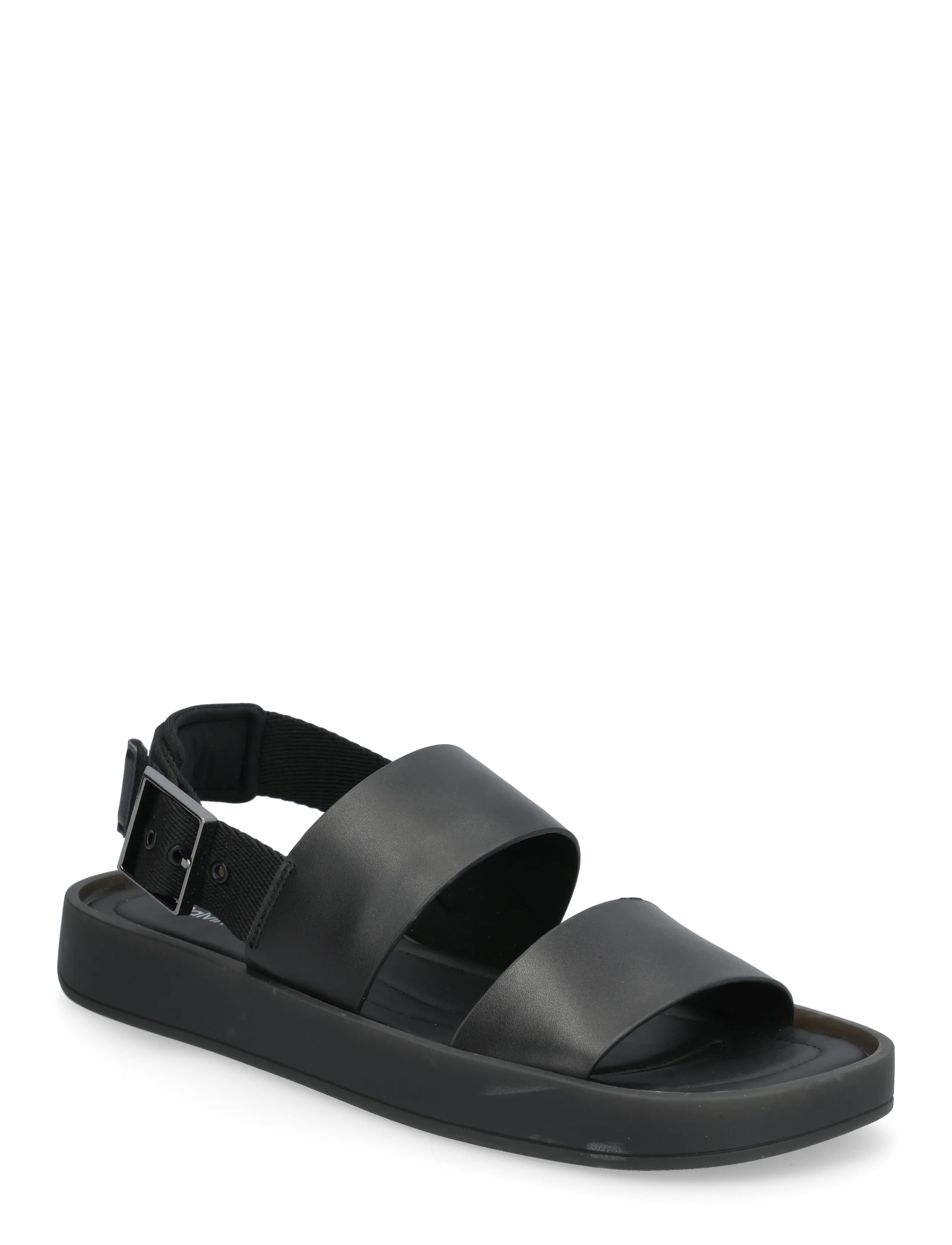Calvin Klein Ergon Back Strap Sandal Lth, 44, Black, Sko > Sandals, Herre