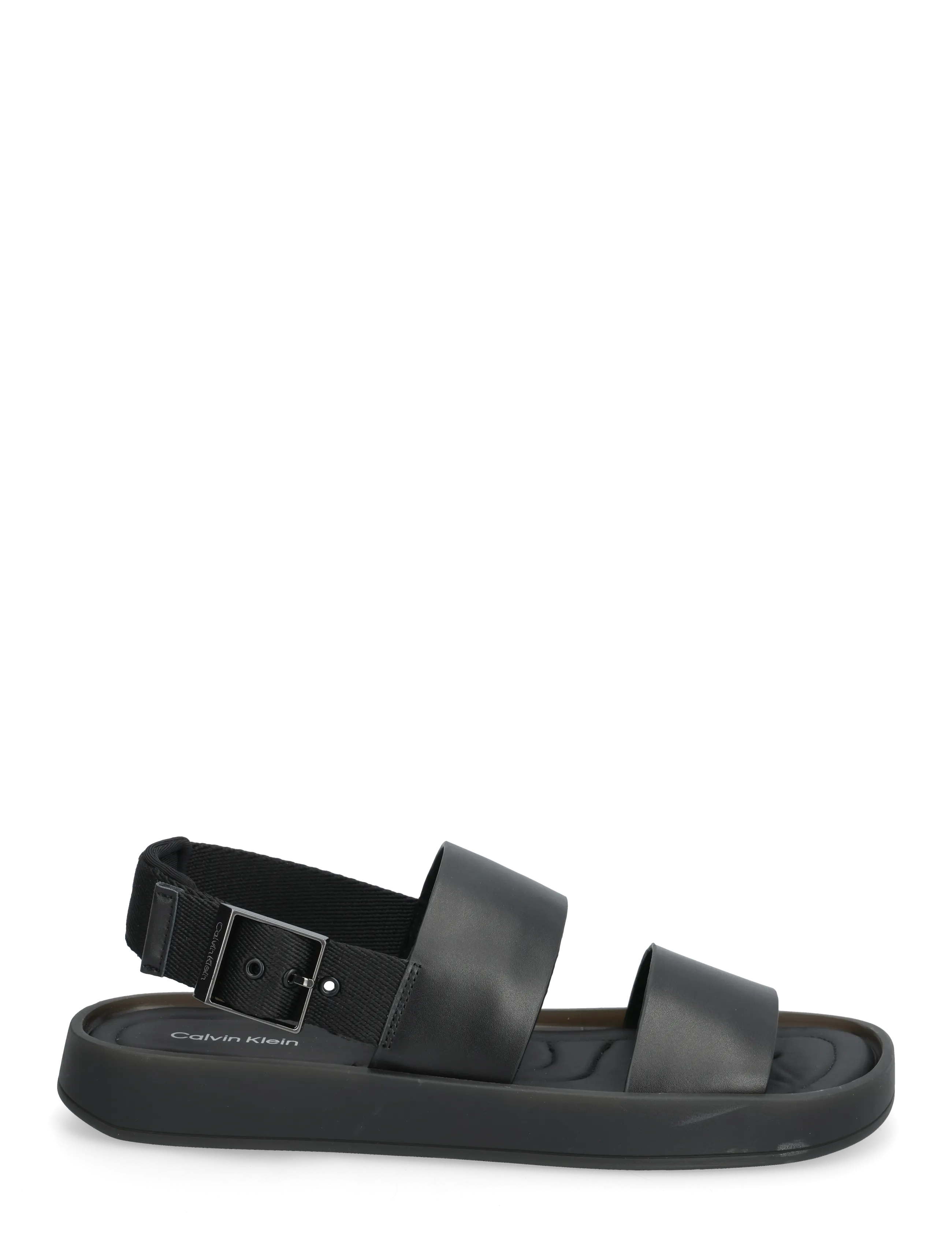 Calvin Klein - ERGON BACK STRAP SANDAL LTH - sandaler - triple black - 1