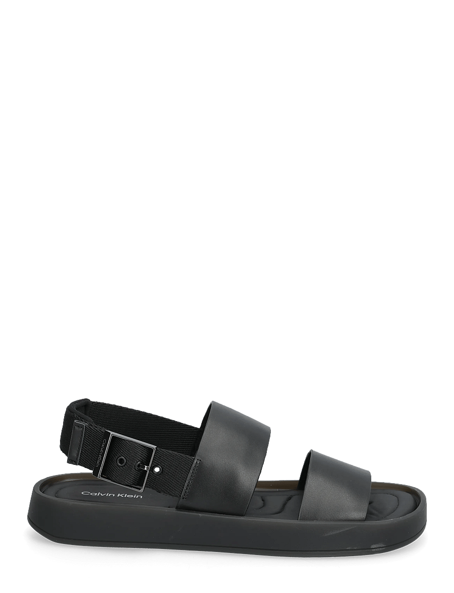 Calvin Klein - ERGON BACK STRAP SANDAL LTH - sandalen - triple black - 1
