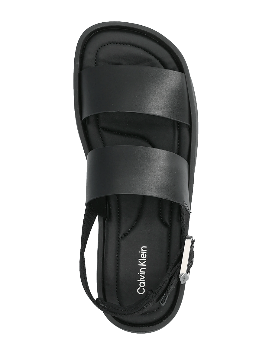 Calvin Klein - ERGON BACK STRAP SANDAL LTH - sandalen - triple black - 3