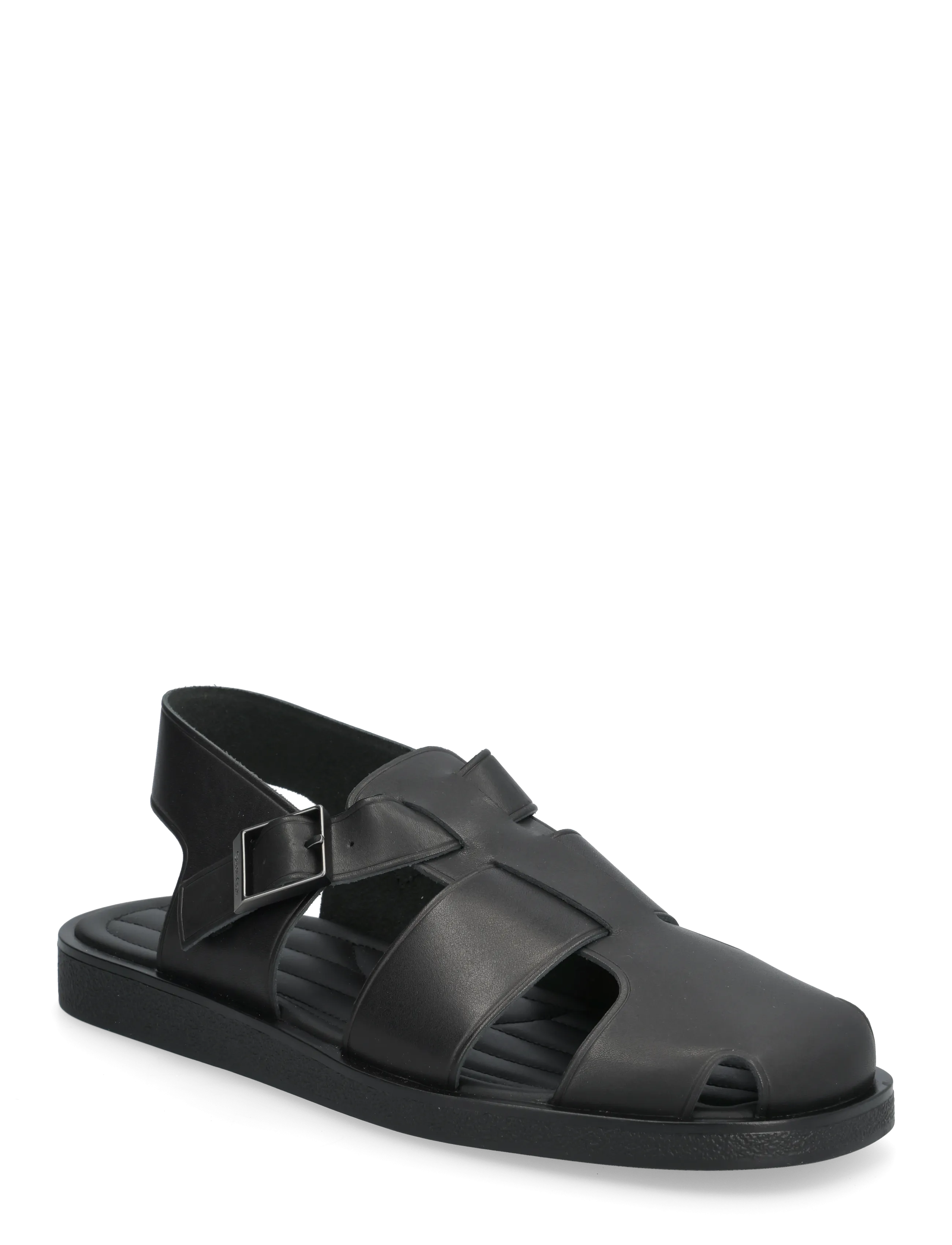 Calvin Klein SQ SANDAL FISHERMAN LTH - Chaussures - TRIPLE BLACK / black