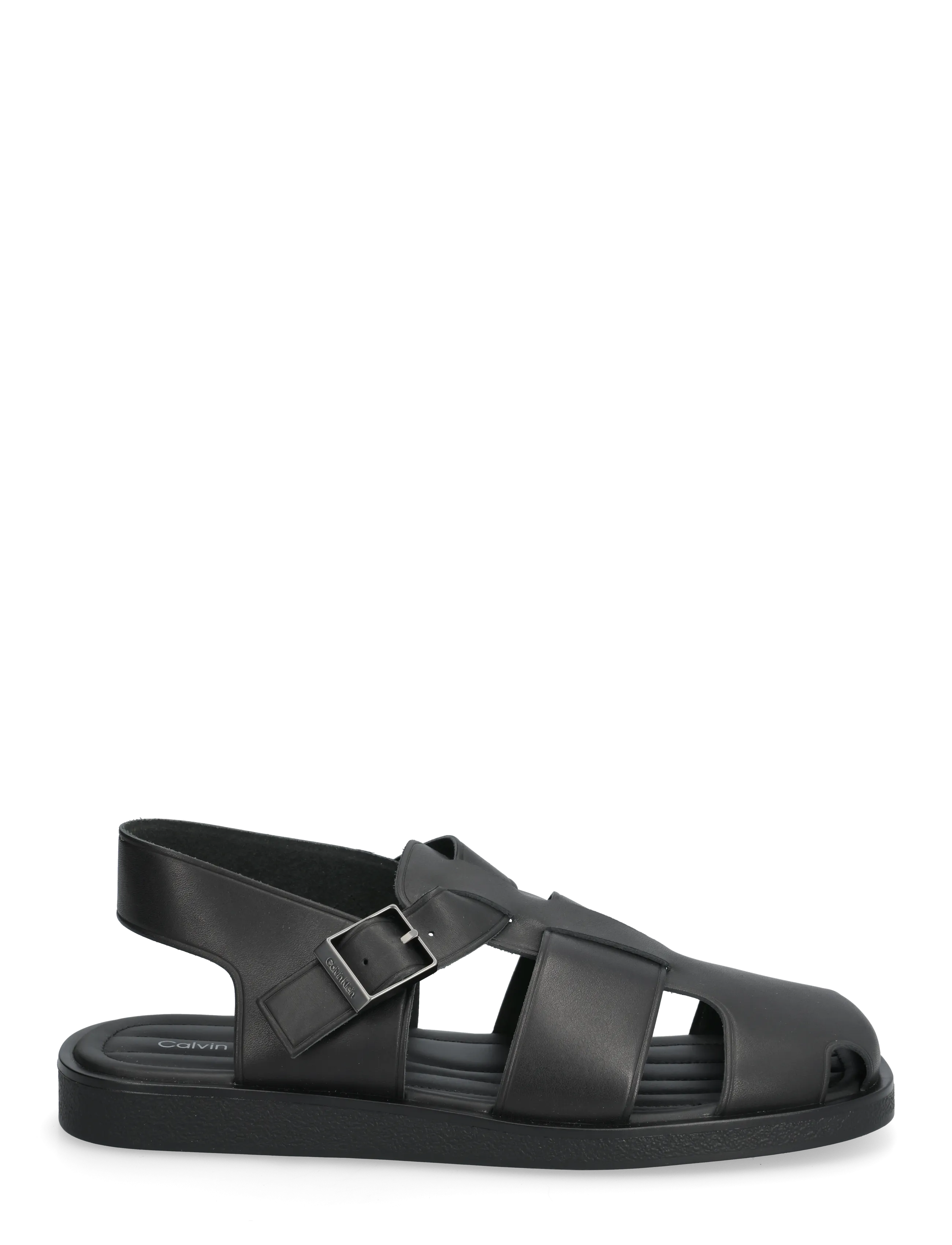 Calvin Klein - SQ SANDAL FISHERMAN LTH - sandaler - triple black - 1
