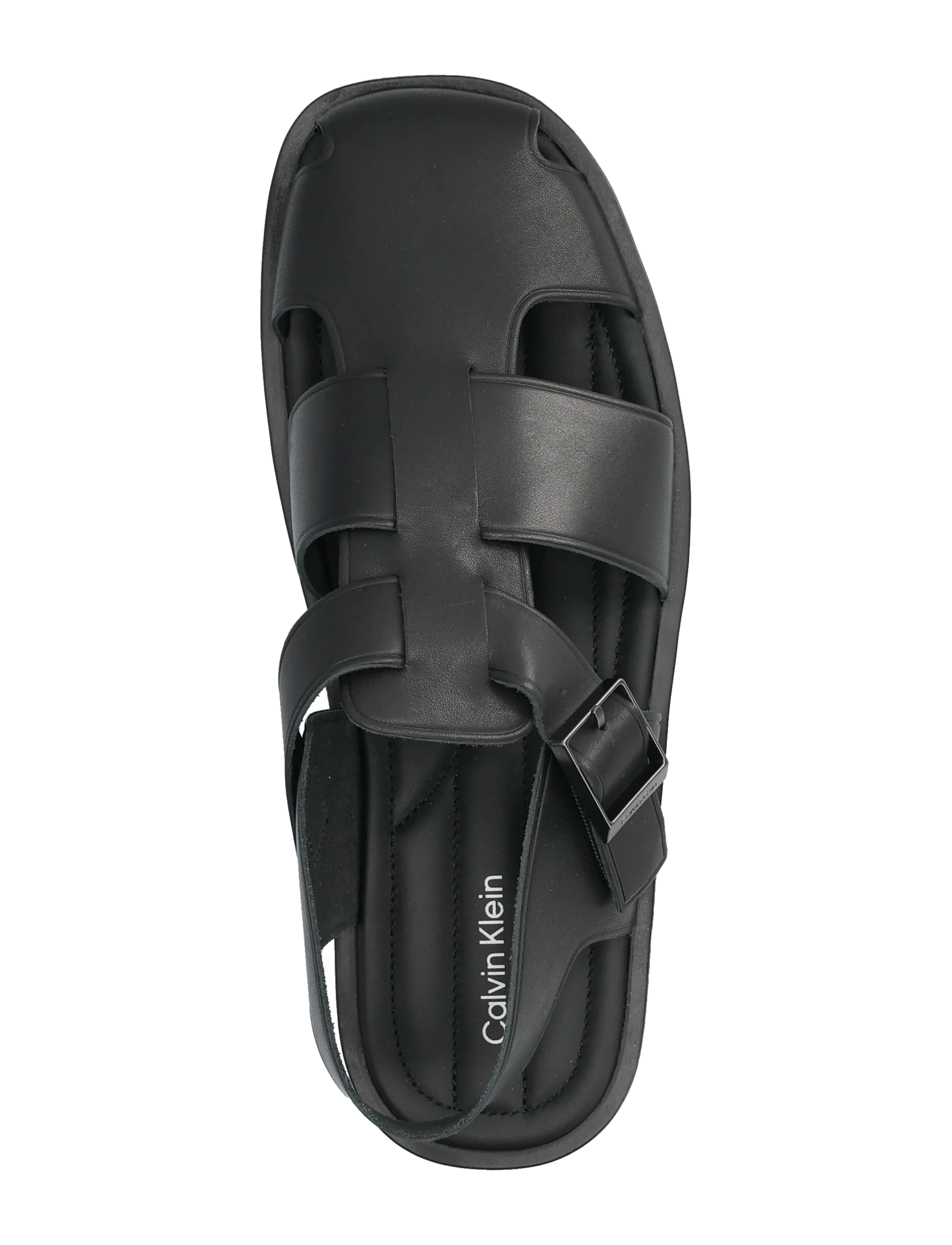 Calvin Klein - SQ SANDAL FISHERMAN LTH - sandaler - triple black - 3