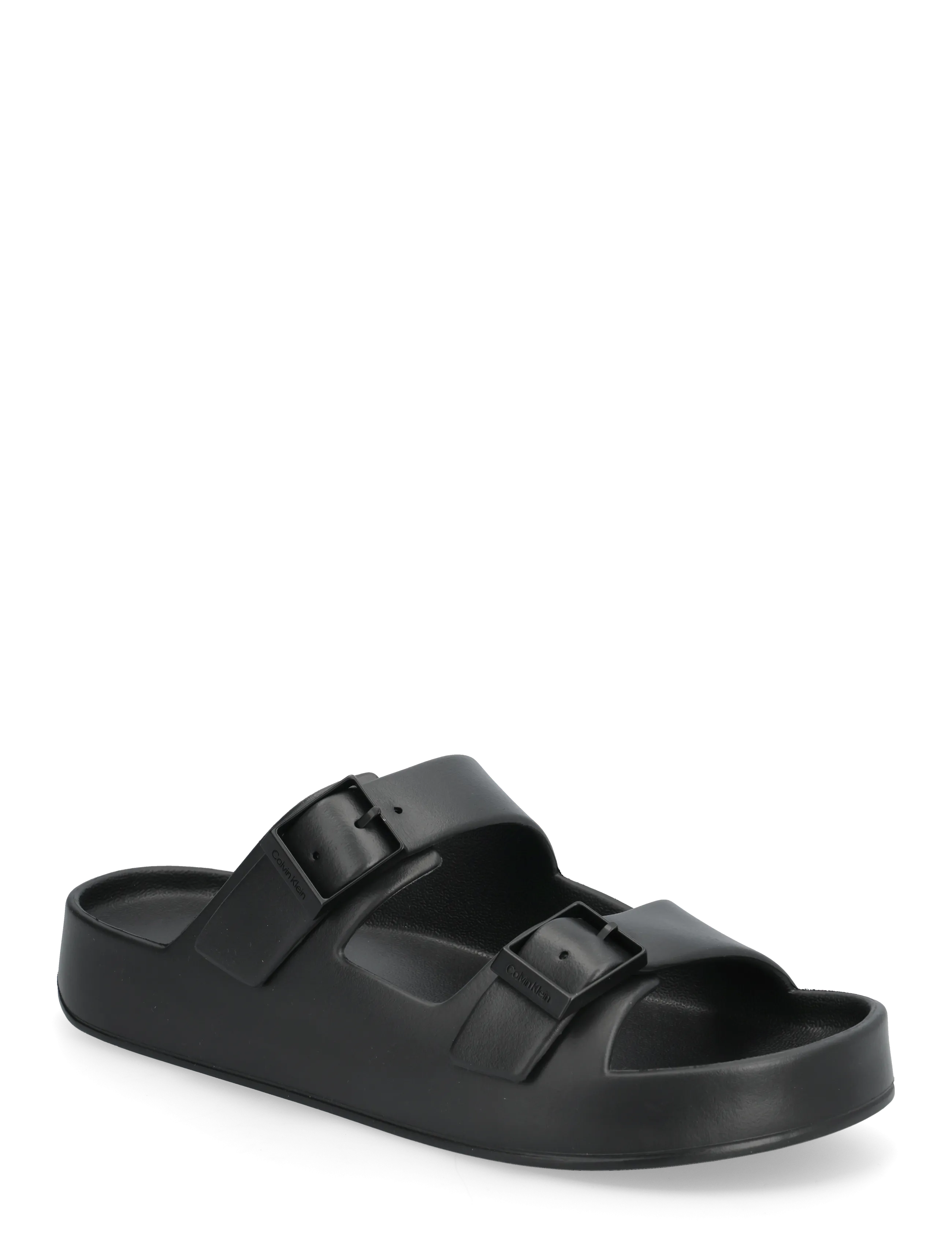 Calvin Klein Ergon Eva Double Bar Sandal, 41, Schuhe, Schwarz - Sandals, Männerswear