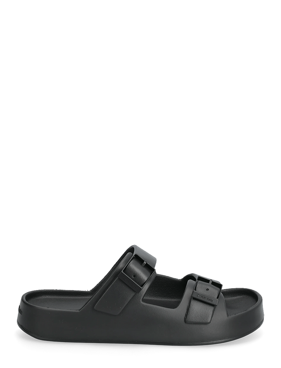 Calvin Klein - ERGON EVA DOUBLE BAR SANDAL - sandalen - triple black - 1