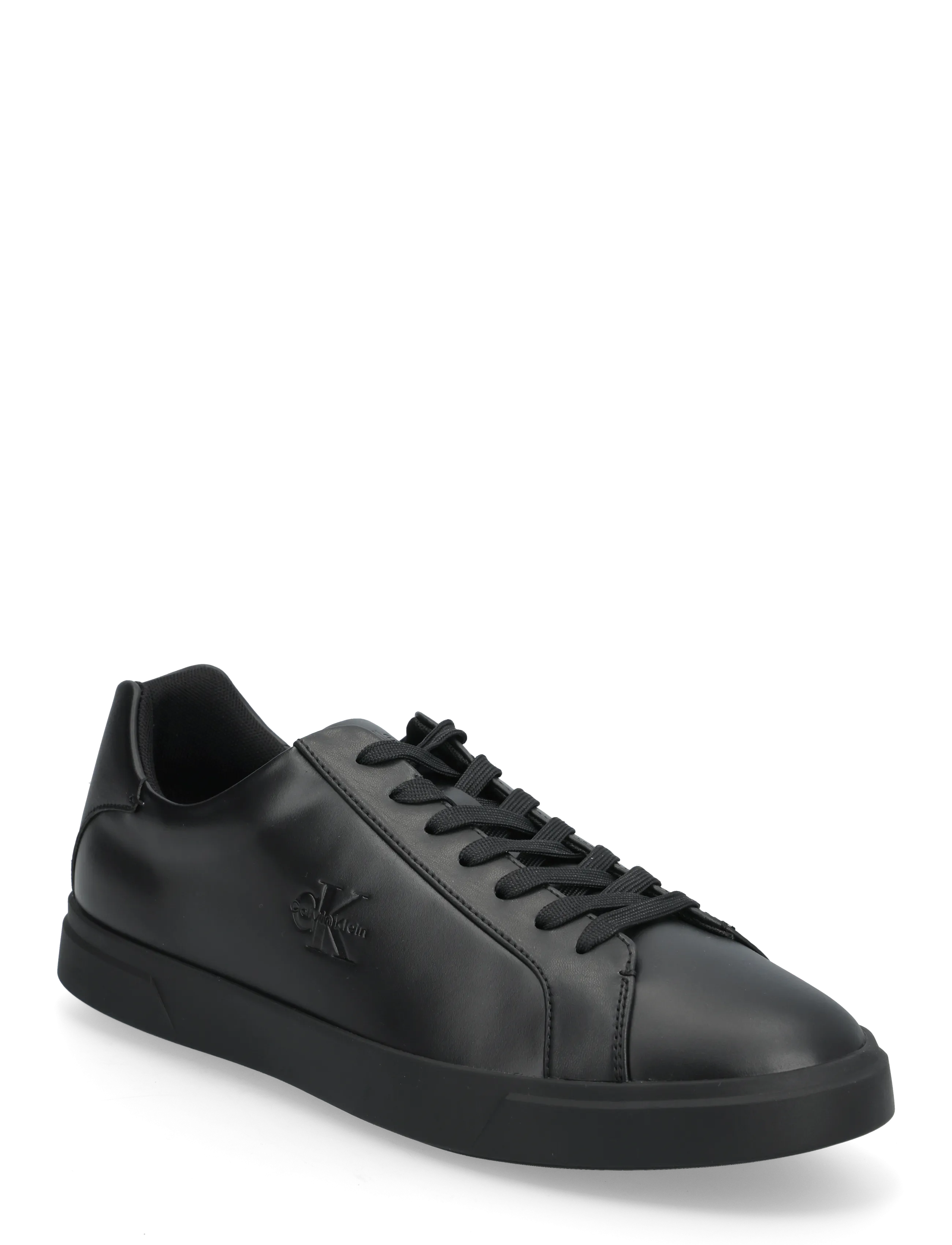 Calvin Klein LOW PROF CUPSOLE LACEUP LTH - Skór - TRIPLE BLACK / black