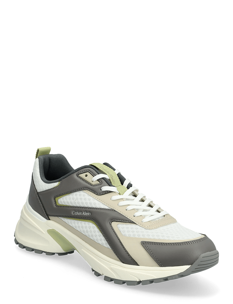 Calvin Klein - HIKE RUNNER LACEUP STRIP M-LT - low tops - oatmeal granite gray sage green - 0
