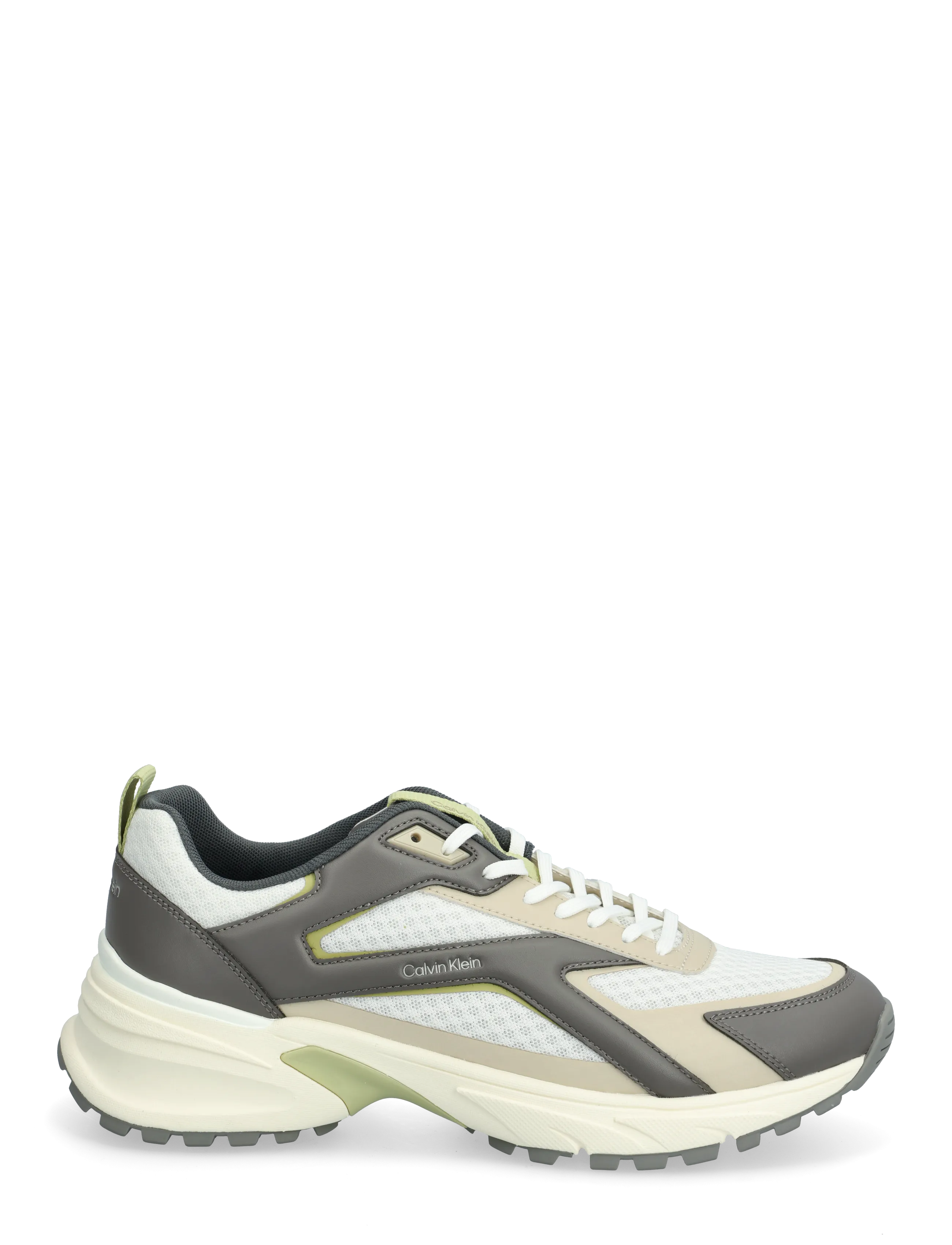 Calvin Klein - HIKE RUNNER LACEUP STRIP M-LT - lave sneakers - oatmeal granite gray sage green - 1
