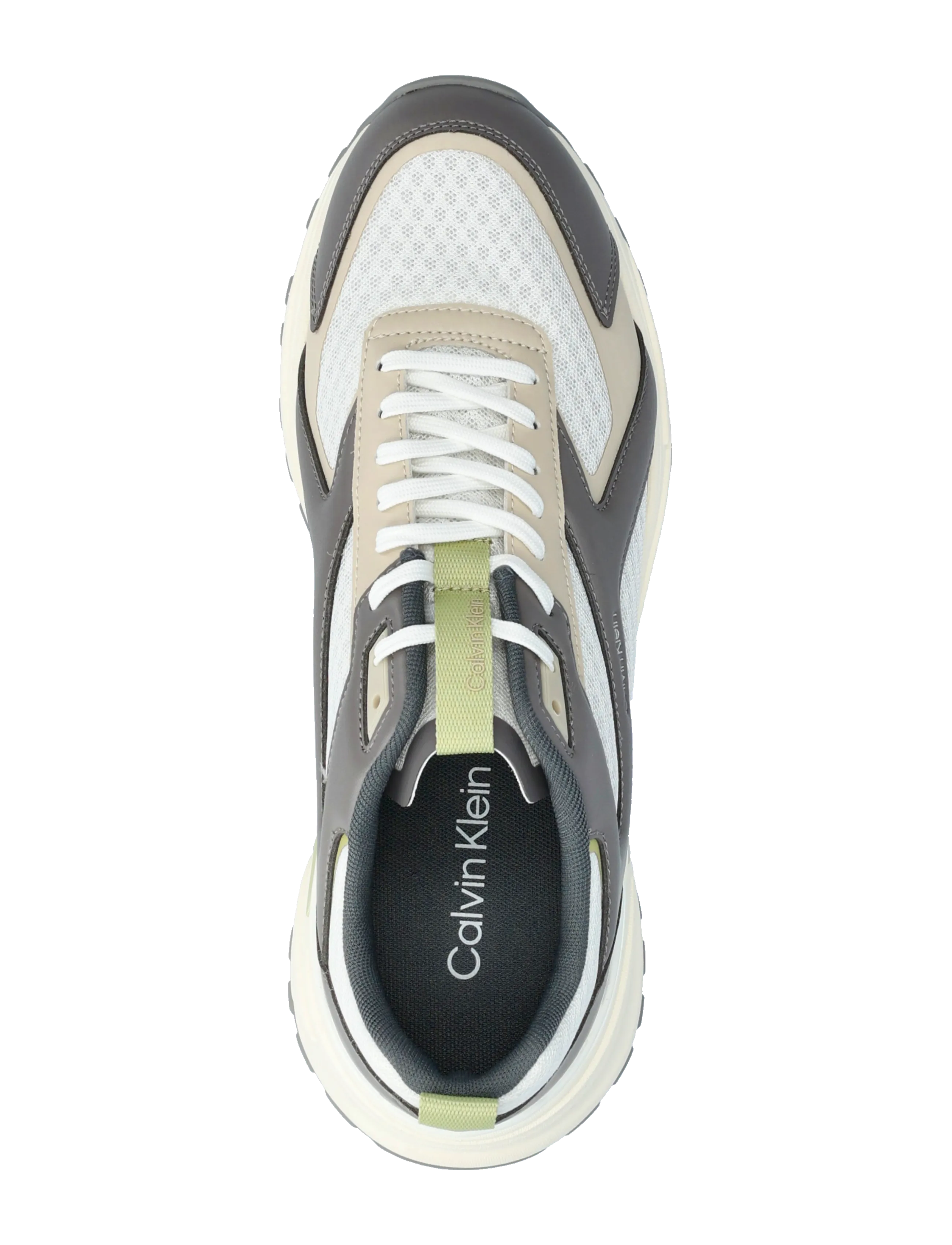 Calvin Klein - HIKE RUNNER LACEUP STRIP M-LT - lave sneakers - oatmeal granite gray sage green - 3