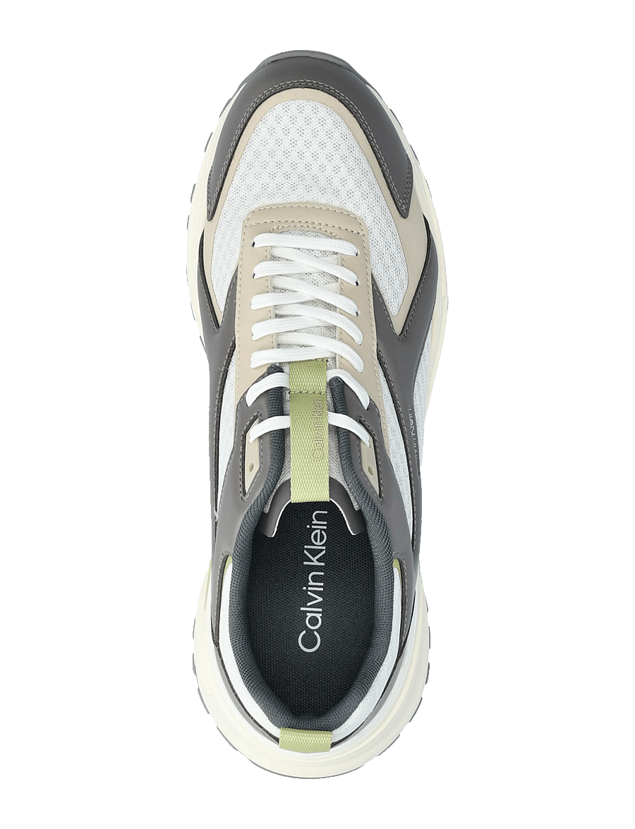 Calvin Klein - HIKE RUNNER LACEUP STRIP M-LT - low tops - oatmeal granite gray sage green - 3