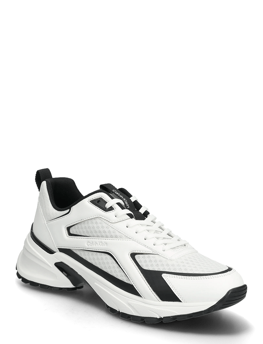 Calvin Klein - HIKE RUNNER LACEUP STRIP M-LT - lave sneakers - bright white black - 0