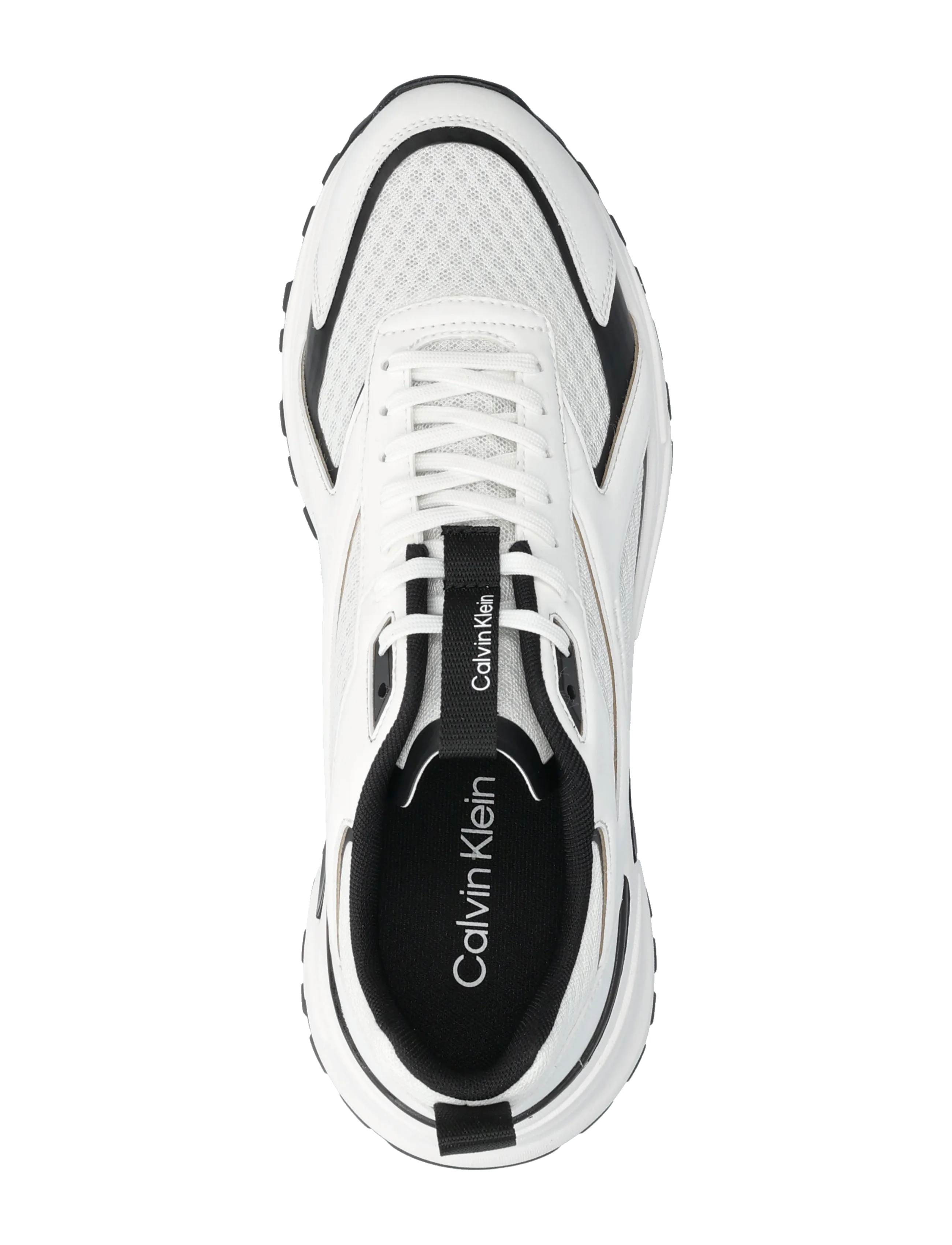 Calvin Klein - HIKE RUNNER LACEUP STRIP M-LT - lave sneakers - bright white black - 3