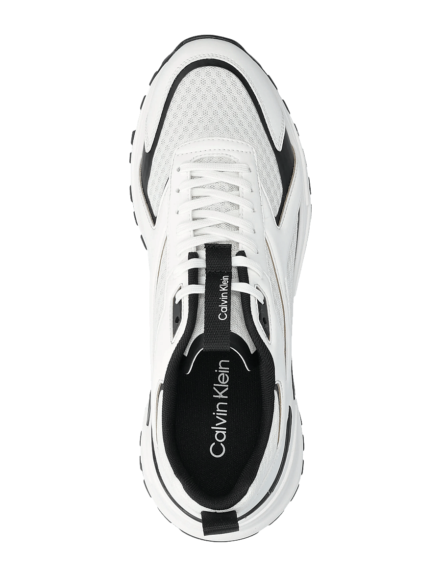 Calvin Klein - HIKE RUNNER LACEUP STRIP M-LT - lave sneakers - bright white black - 3