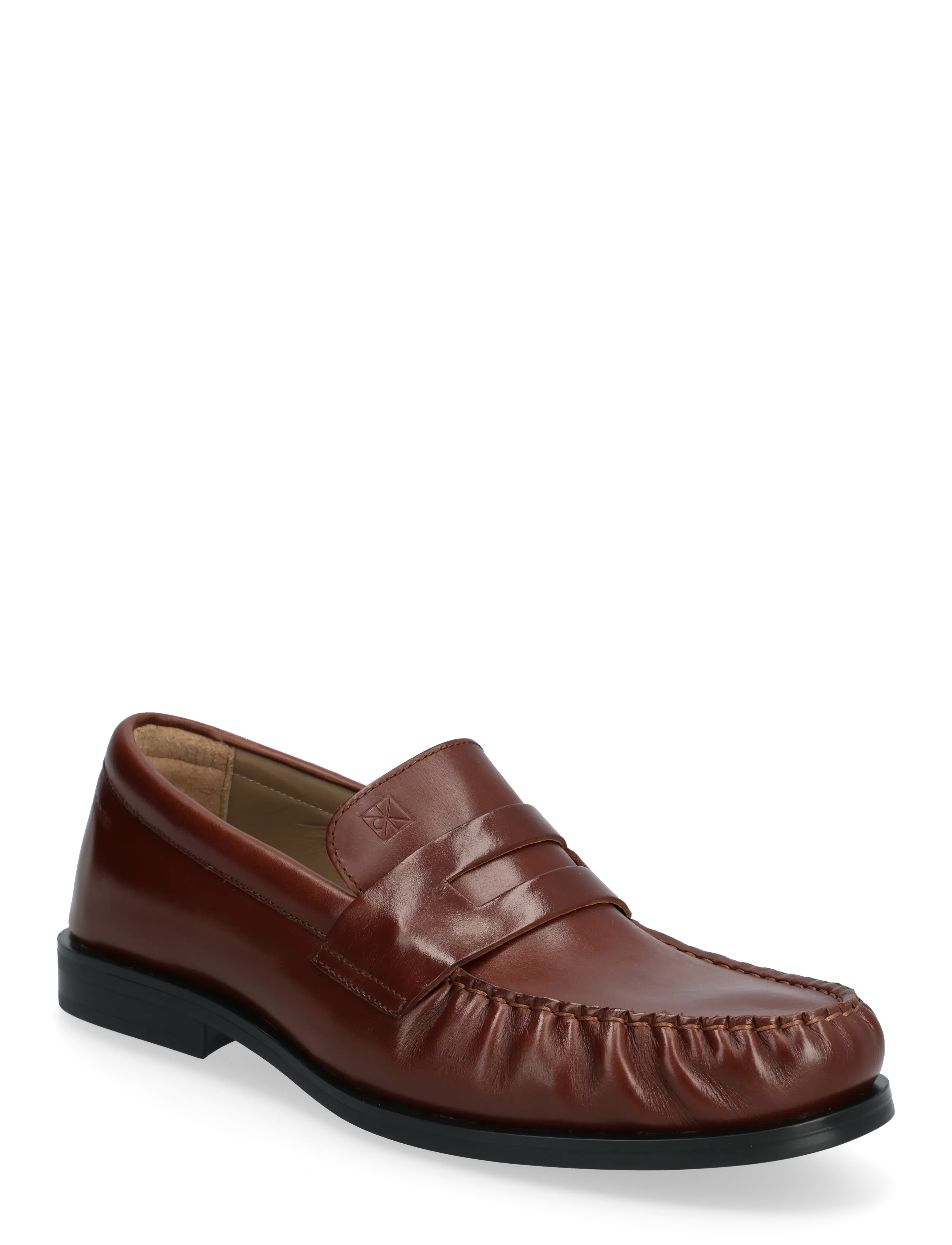 Calvin Klein Ess Rubber Loafer Wr Pol Lth, 44, Brown, Sko > Hyttesko, Herre