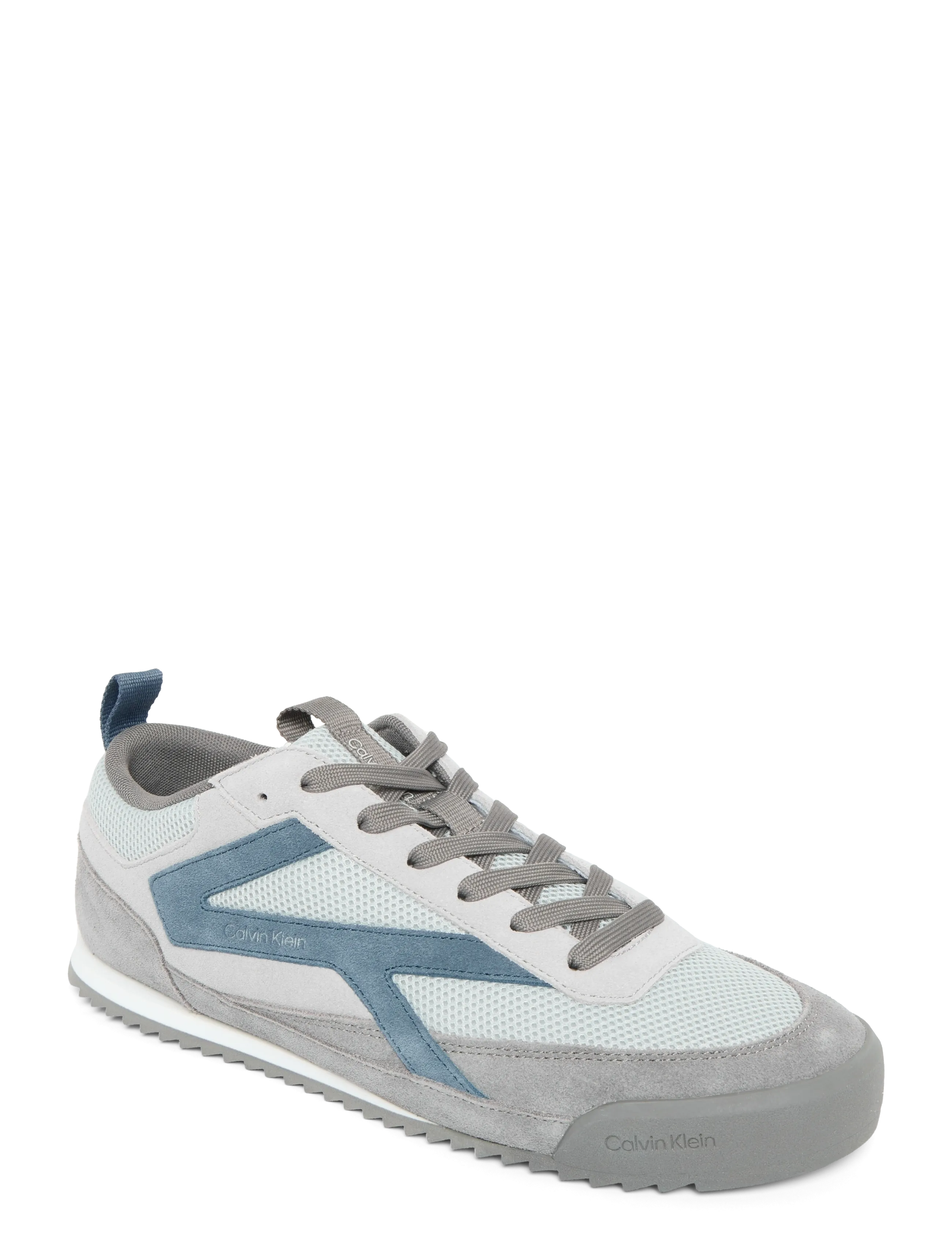 Calvin Klein LOW PRO RUNNER MIX MAT - Sneakers - GRANITE GRAY FORMAL GREY NAVY TEAL / grey