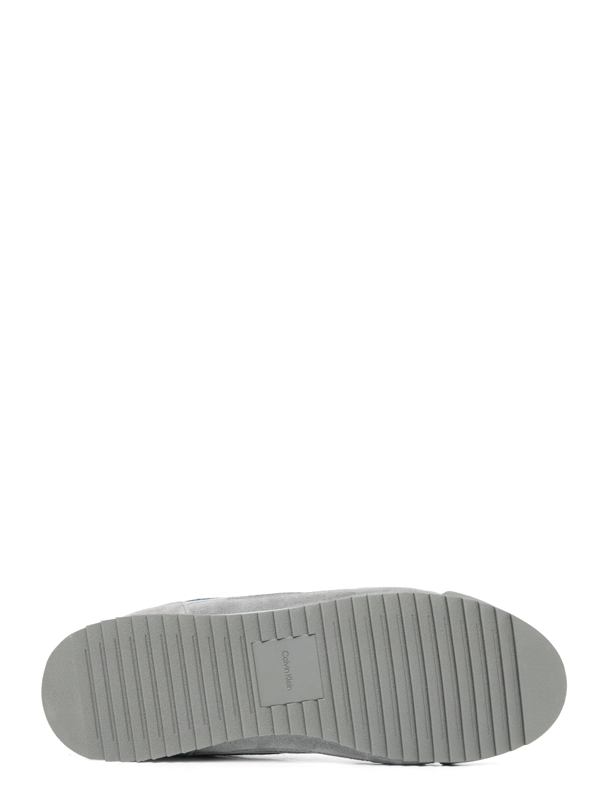 Calvin Klein - LOW PRO RUNNER MIX MAT - lave sneakers - granite gray formal grey navy teal - 4