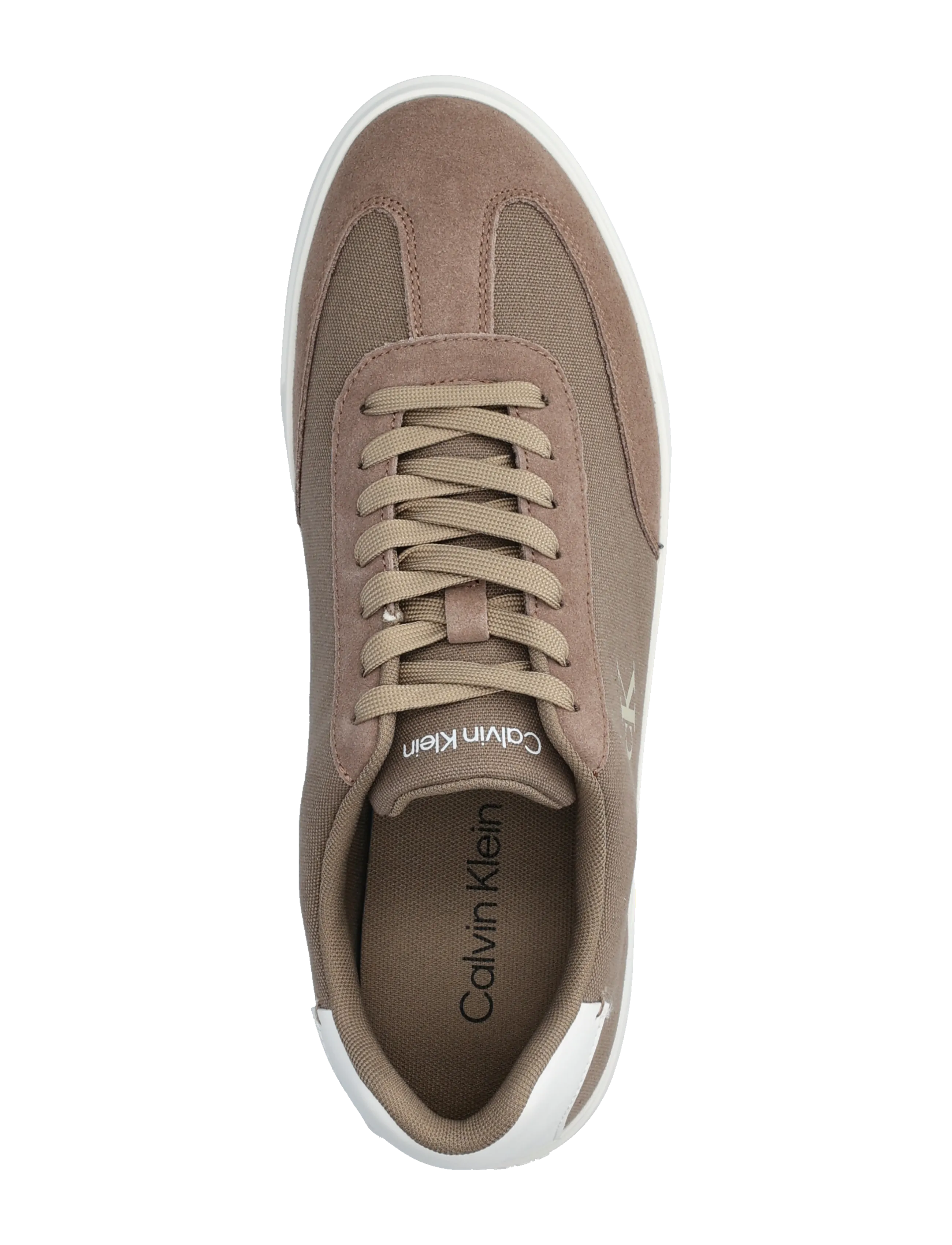 Calvin Klein - LOW PROF CUPSOLE CV - niedriger schnitt - desert taupe bright white - 3