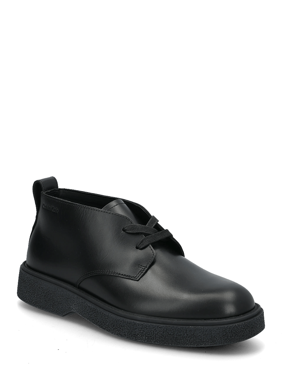 Calvin Klein - TEXT RUBBER DESERT BOOT LTH - chukka boots - triple black - 0