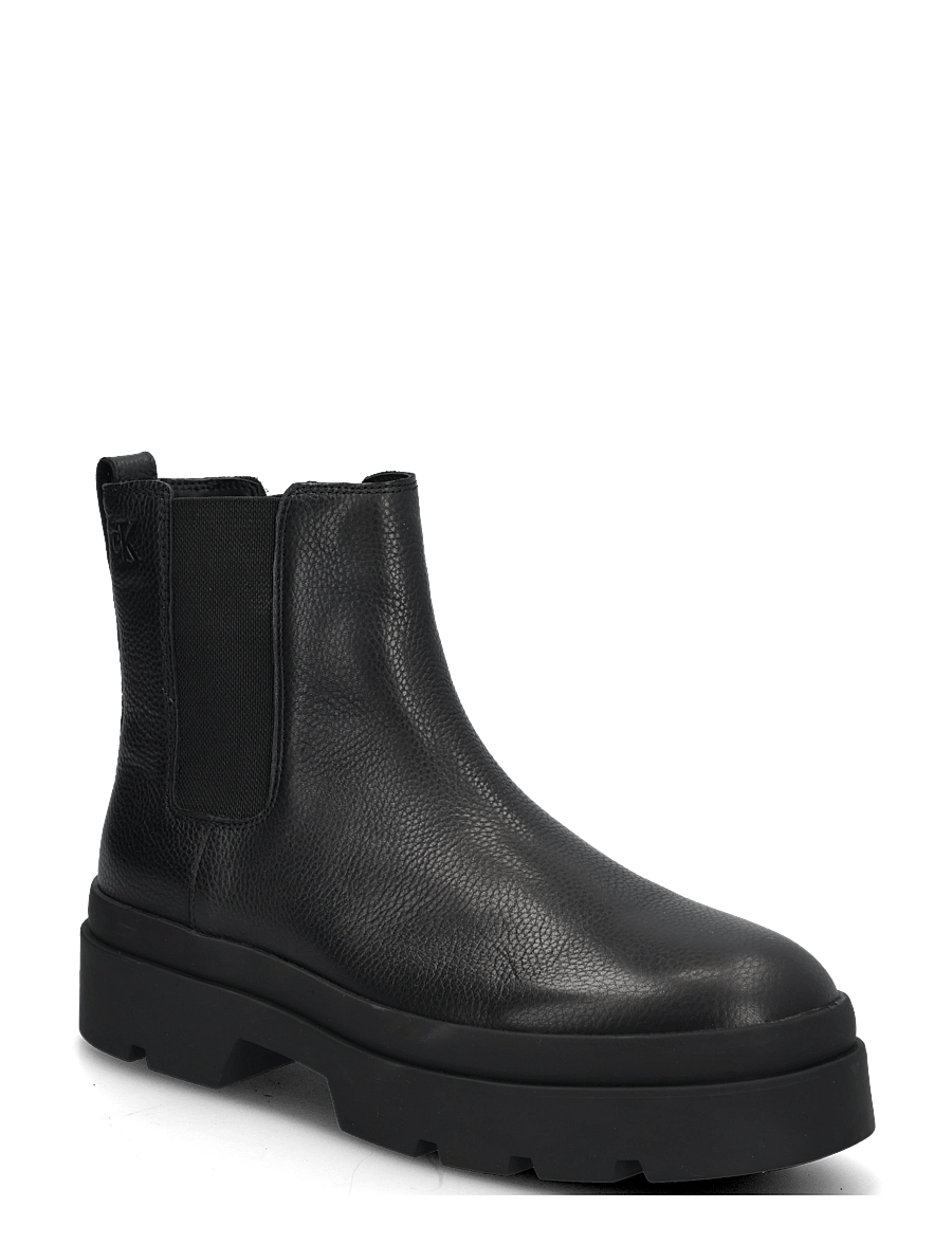 Calvin Klein - LUGGED CHELSEA BOOT TU LTH - chelsea boots - triple black - 0