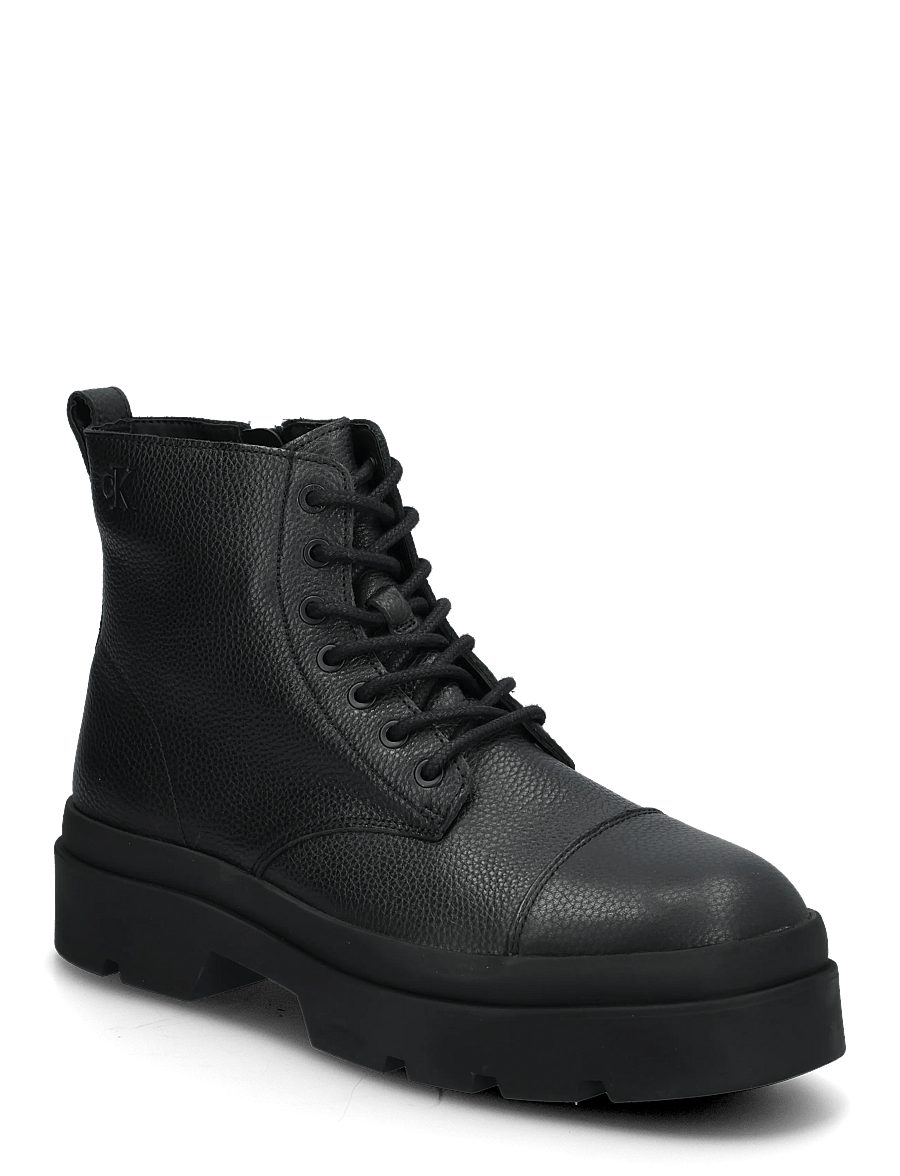 Calvin Klein - LUGGED MID LACE UP TC TU LTH - snørestøvler - triple black - 0