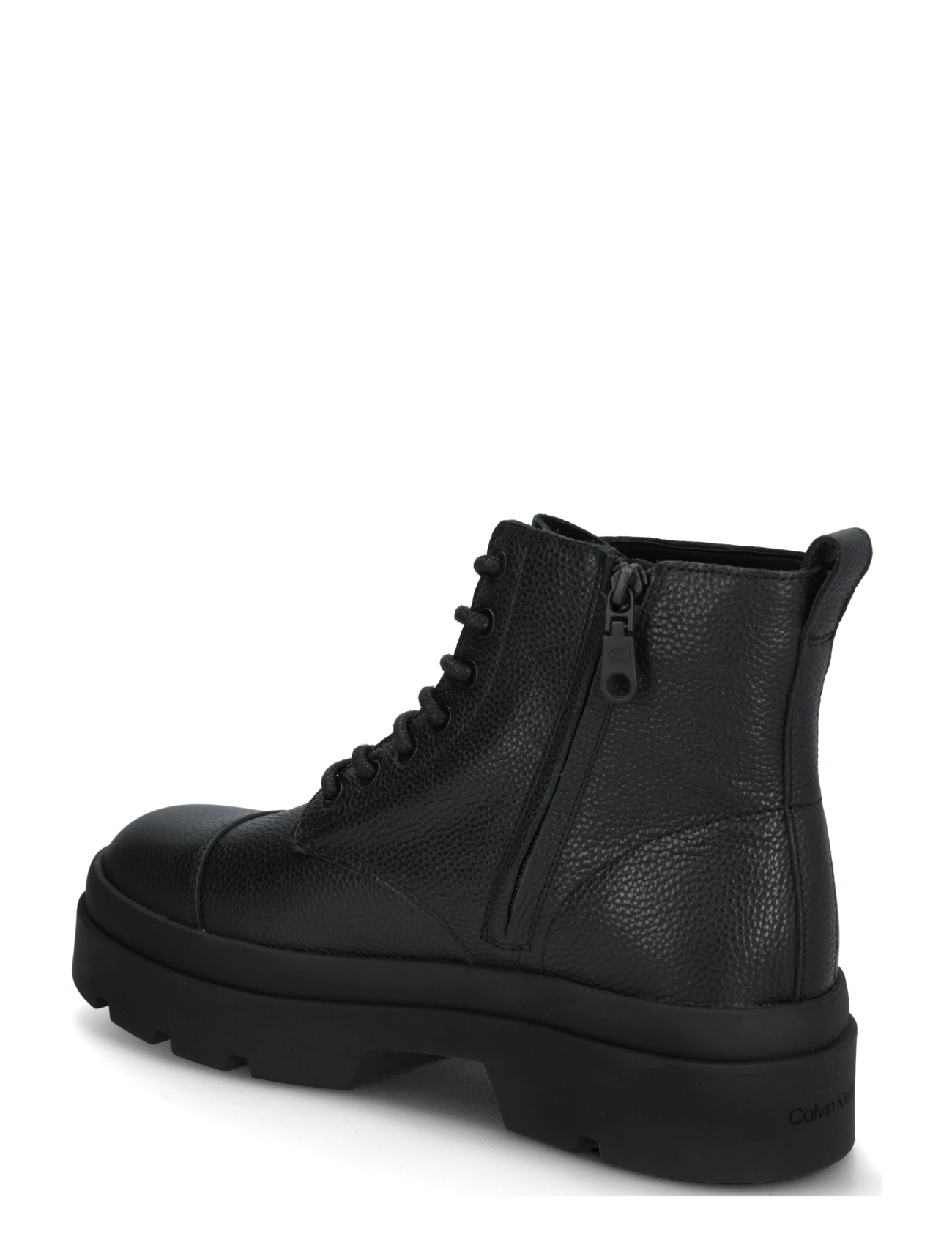 Calvin Klein - LUGGED MID LACE UP TC TU LTH - schnürstiefel - triple black - 1