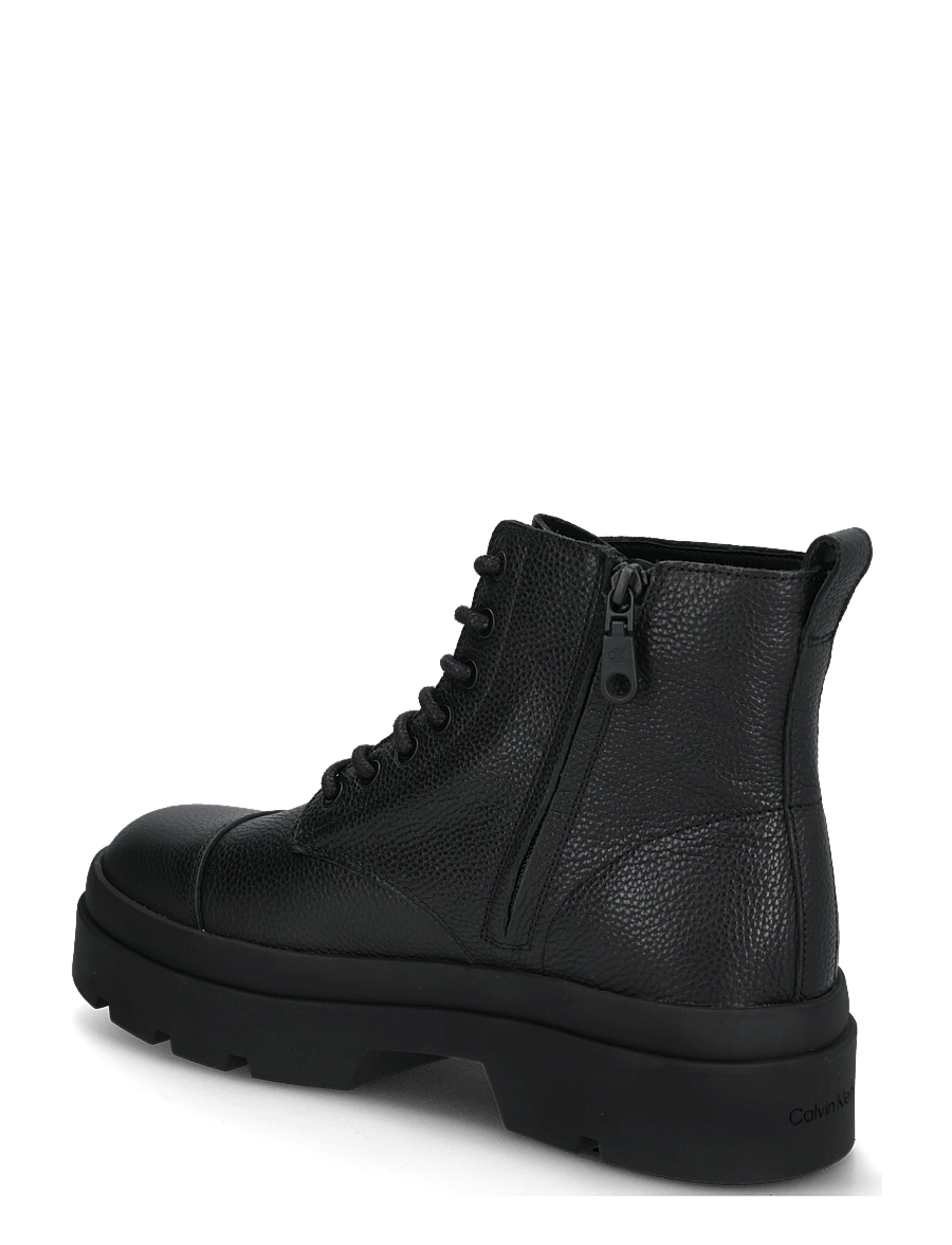 Calvin Klein - LUGGED MID LACE UP TC TU LTH - schnürstiefel - triple black - 1