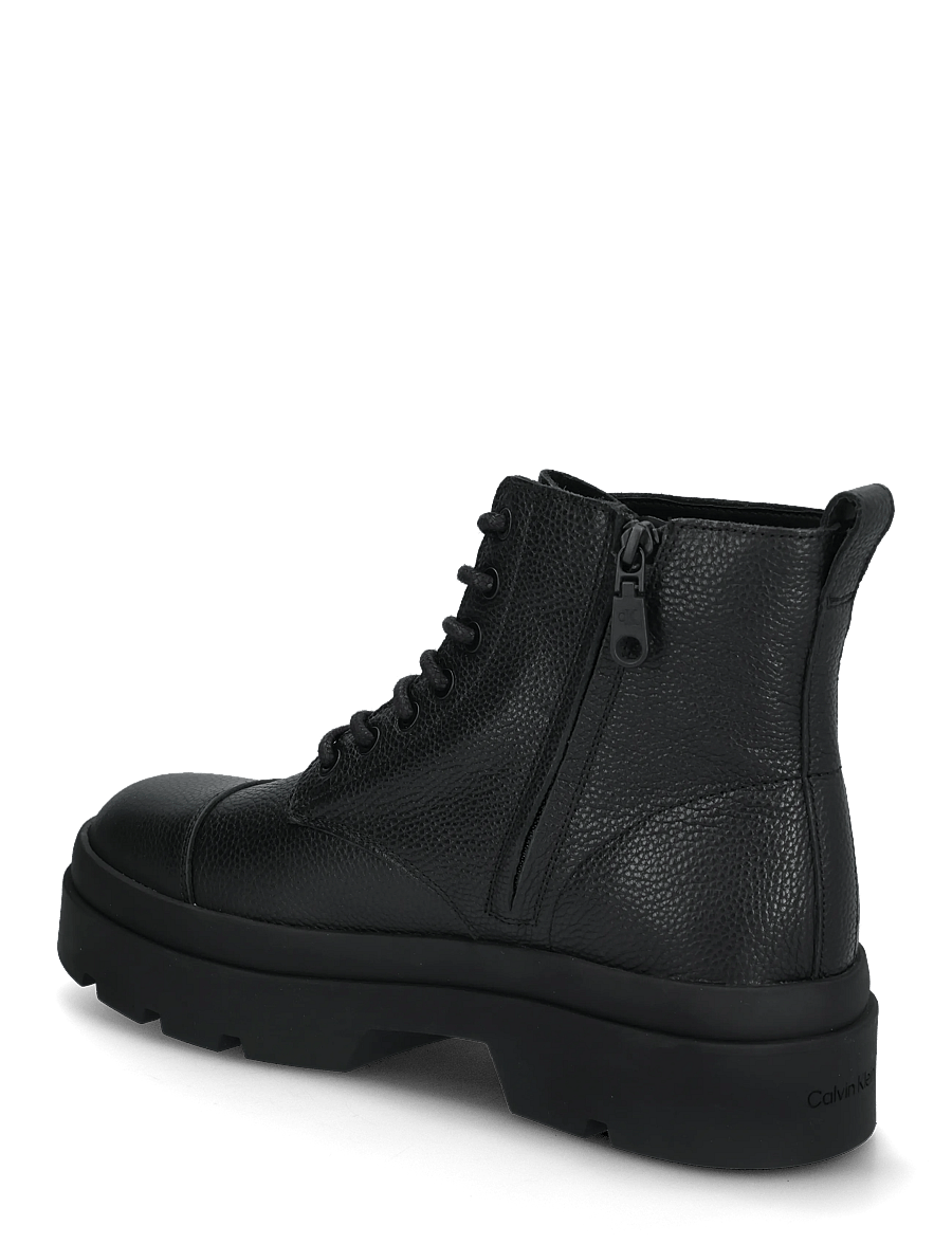 Calvin Klein - LUGGED MID LACE UP TC TU LTH - snørestøvler - triple black - 1